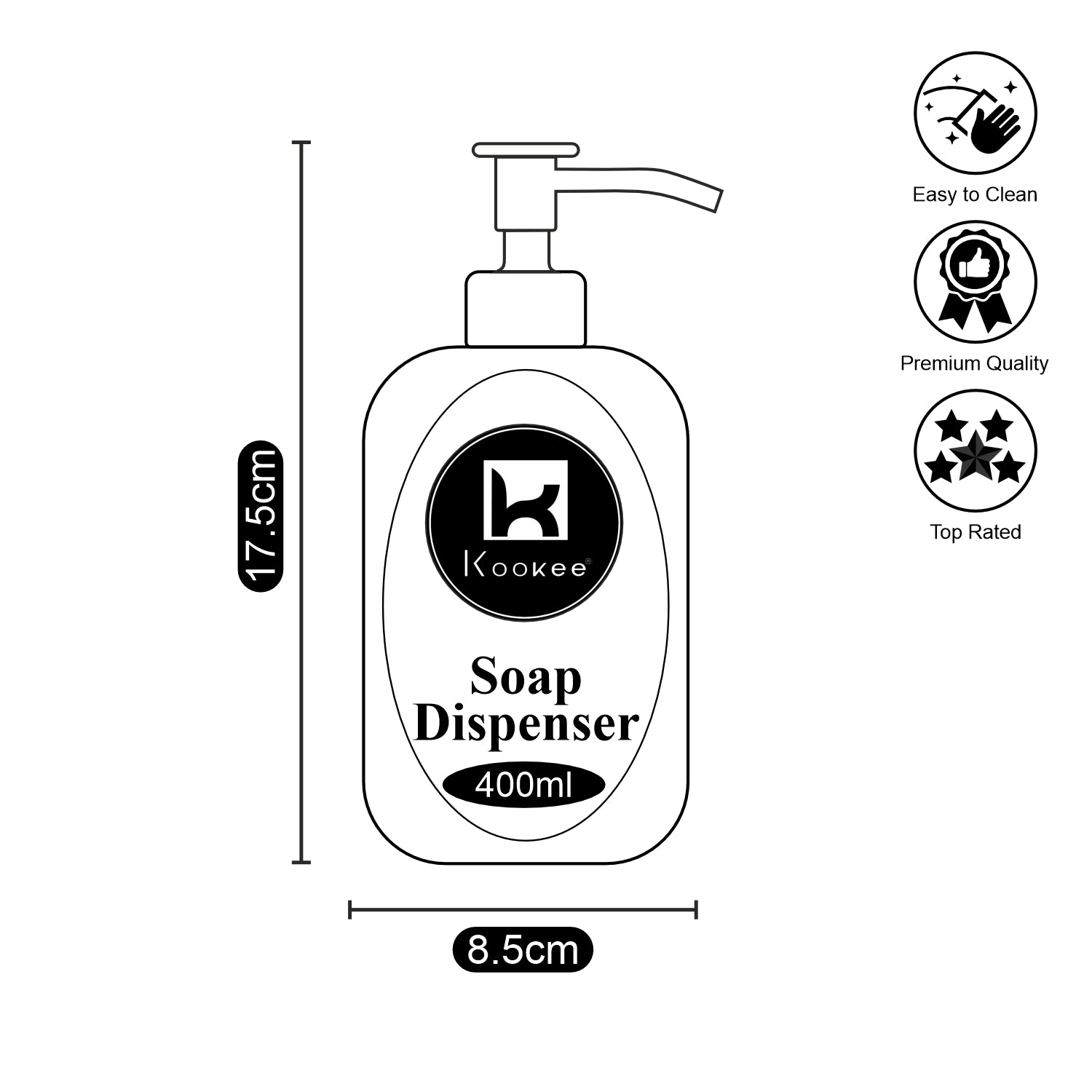 Kookee Ceramic Soap Dispensers, Off White, ART10734