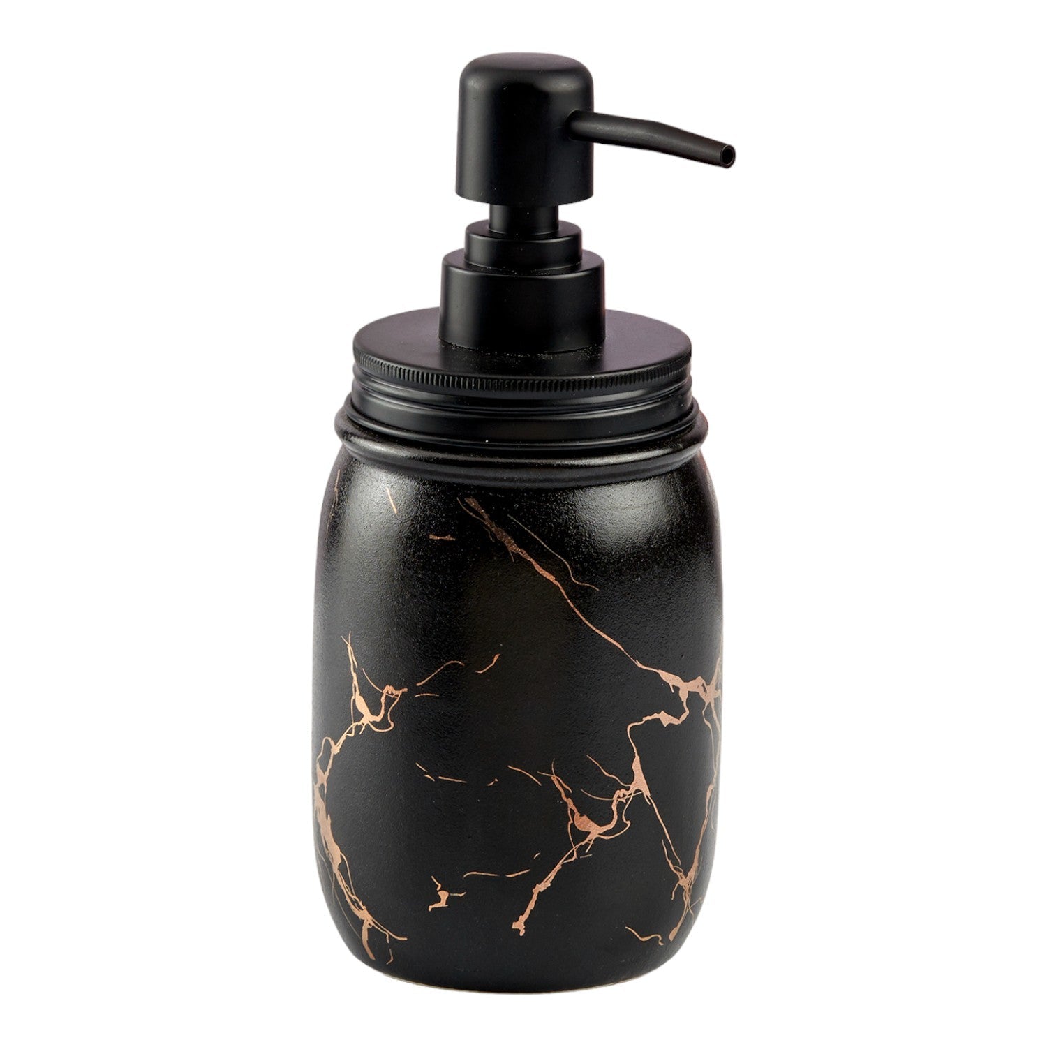 Ceramic Soap Dispenser for handwash for Bathroom, Black, (Set of 1) (10735)