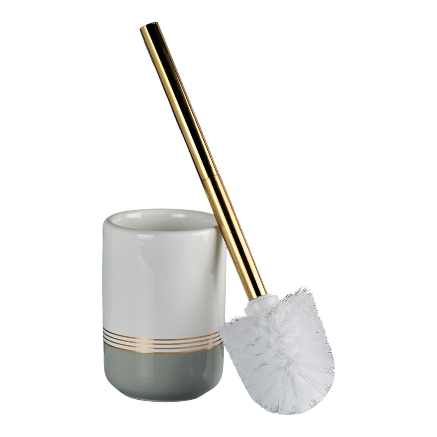 Kookee Ceramic Toilet Brush Holders, Grey, ART10740