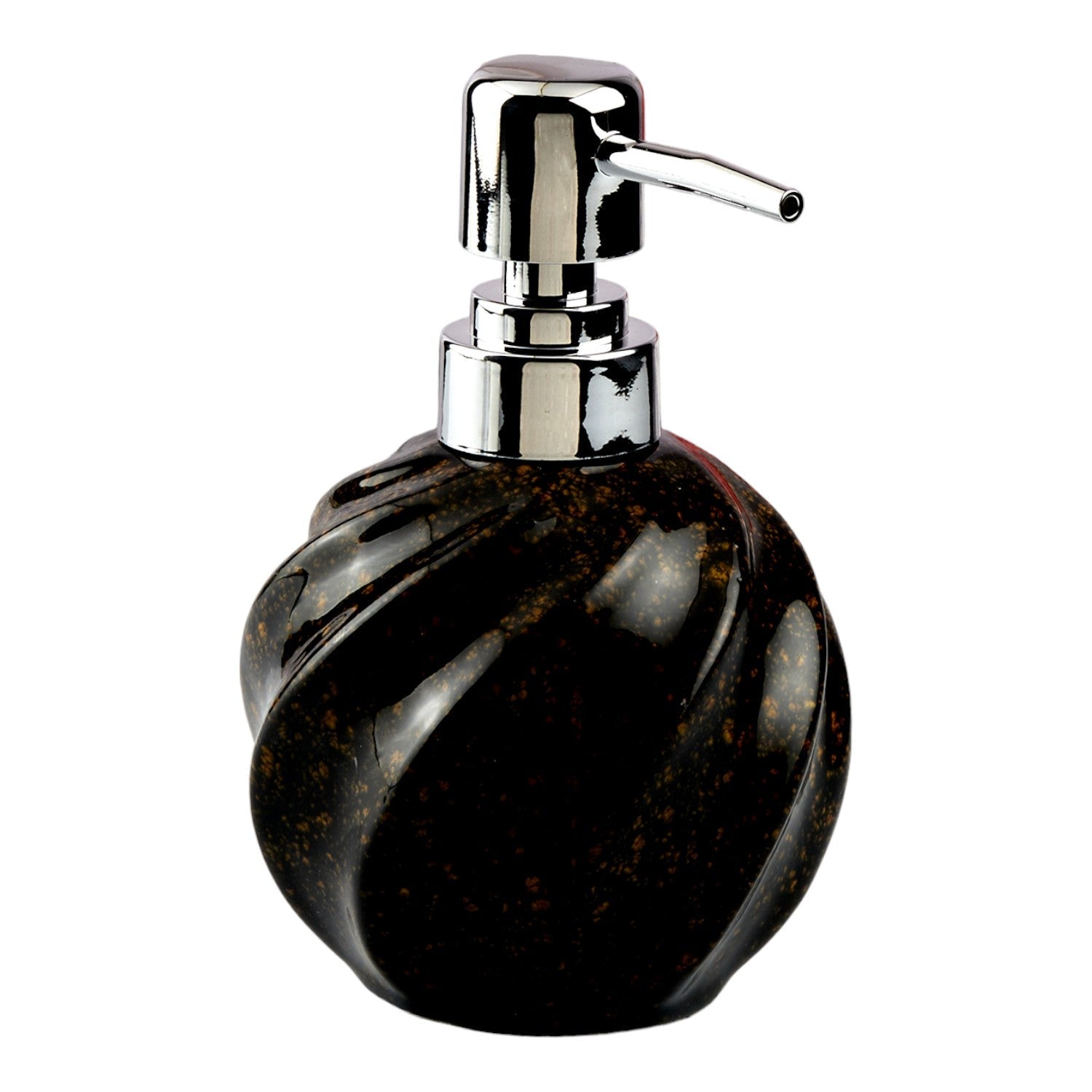 Ceramic Soap Dispenser for handwash for Bathroom, Black, (Set of 1) (10742)