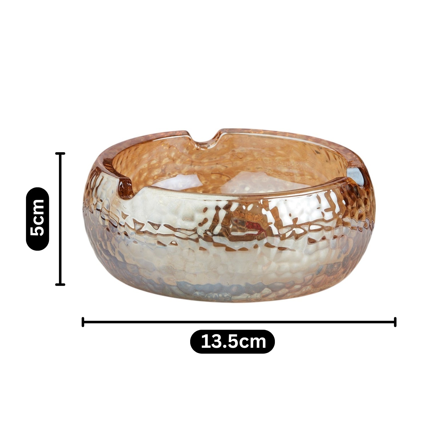 Kookee Glass Ashtrays, Brown, ART10743