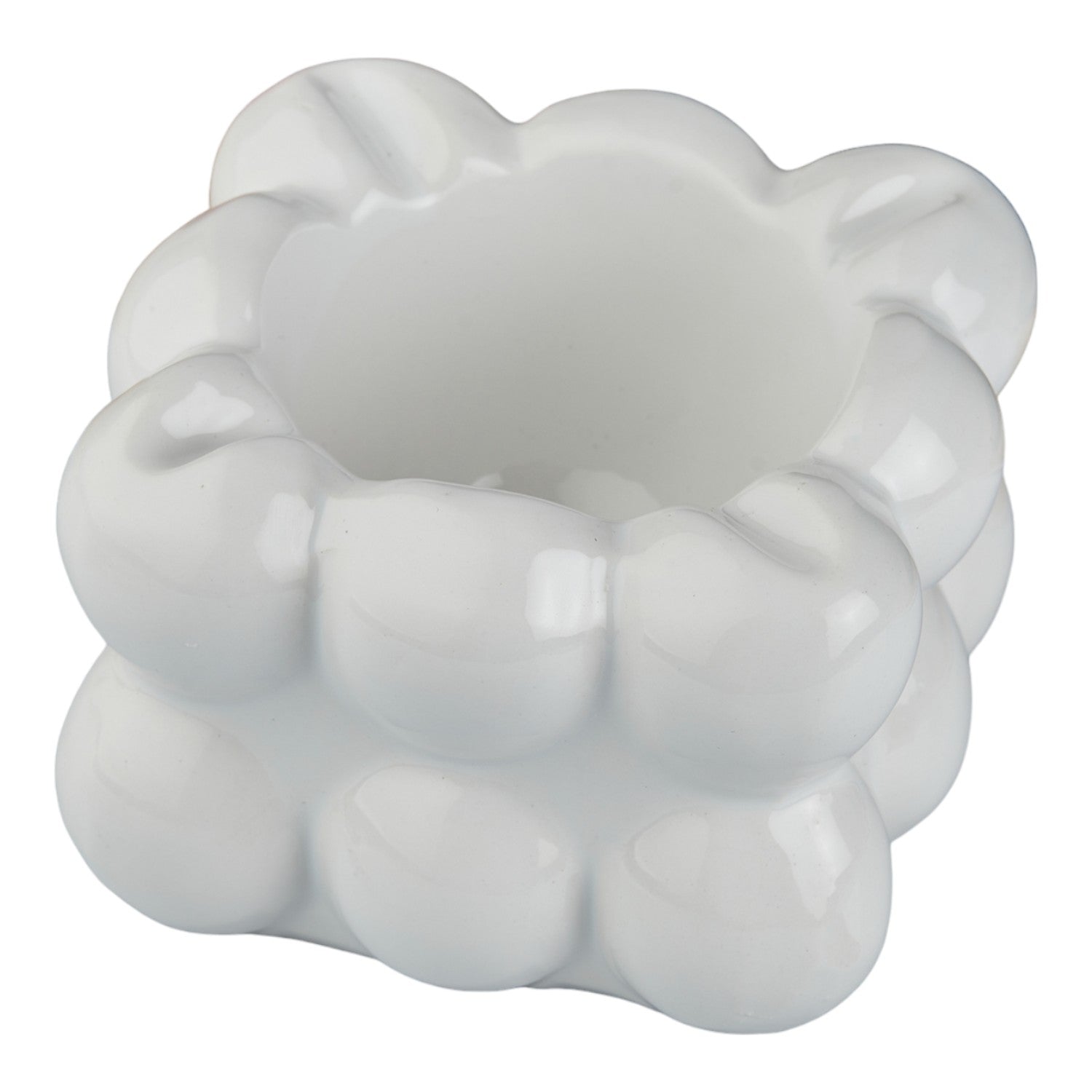 Kookee Ceramic Ashtrays, White, ART10760