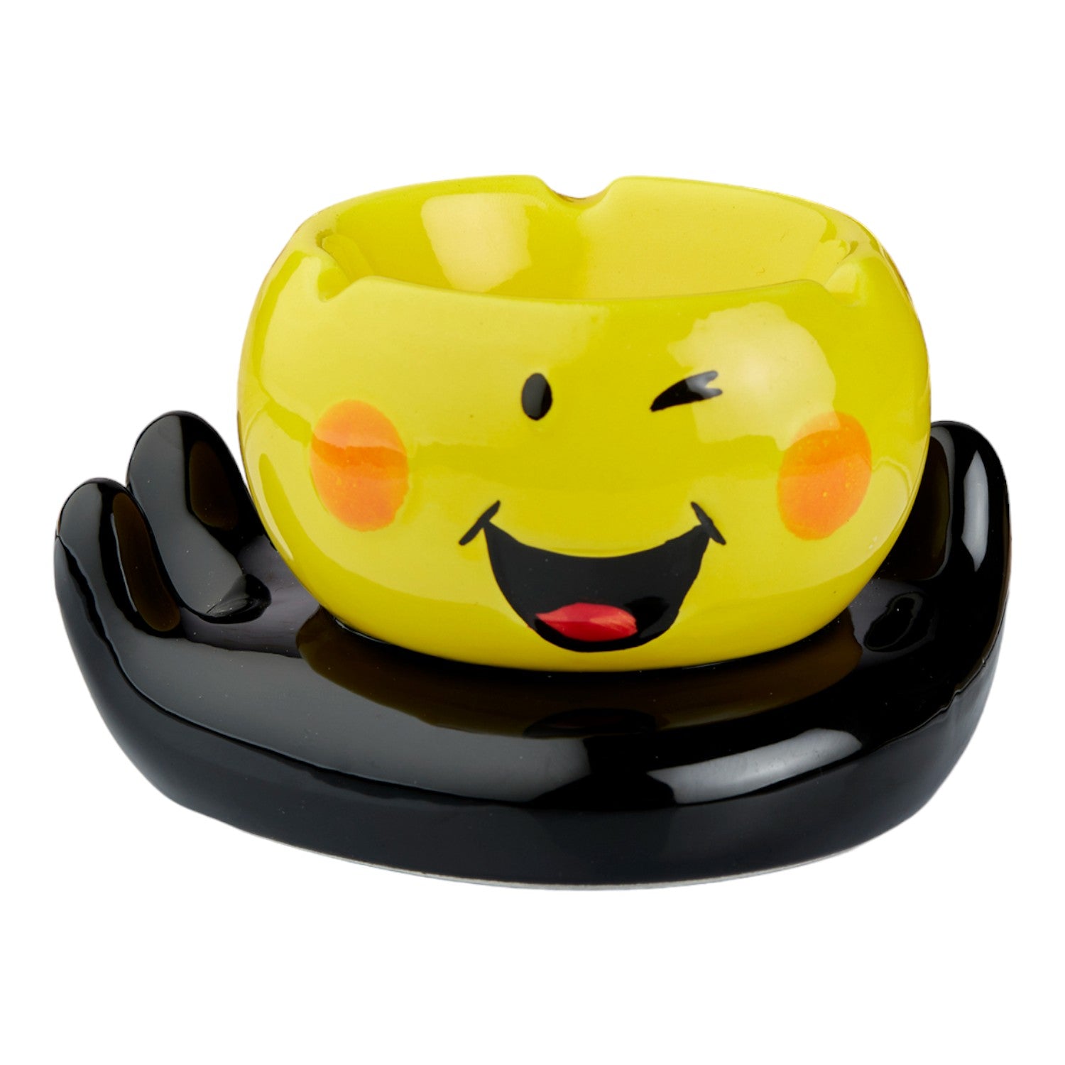 Kookee Ceramic Ashtrays, Yellow, ART10772
