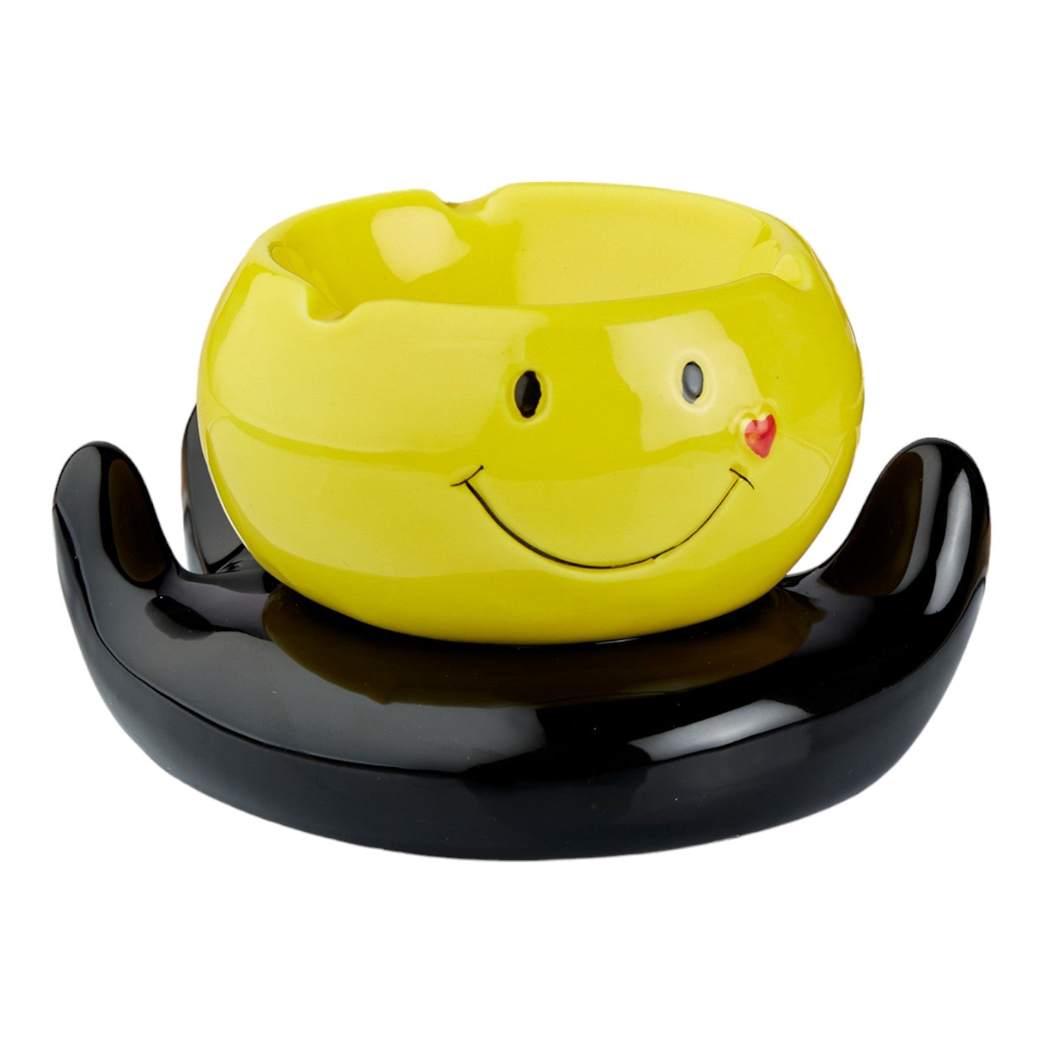 Kookee Ceramic Ashtrays, Yellow, ART10773