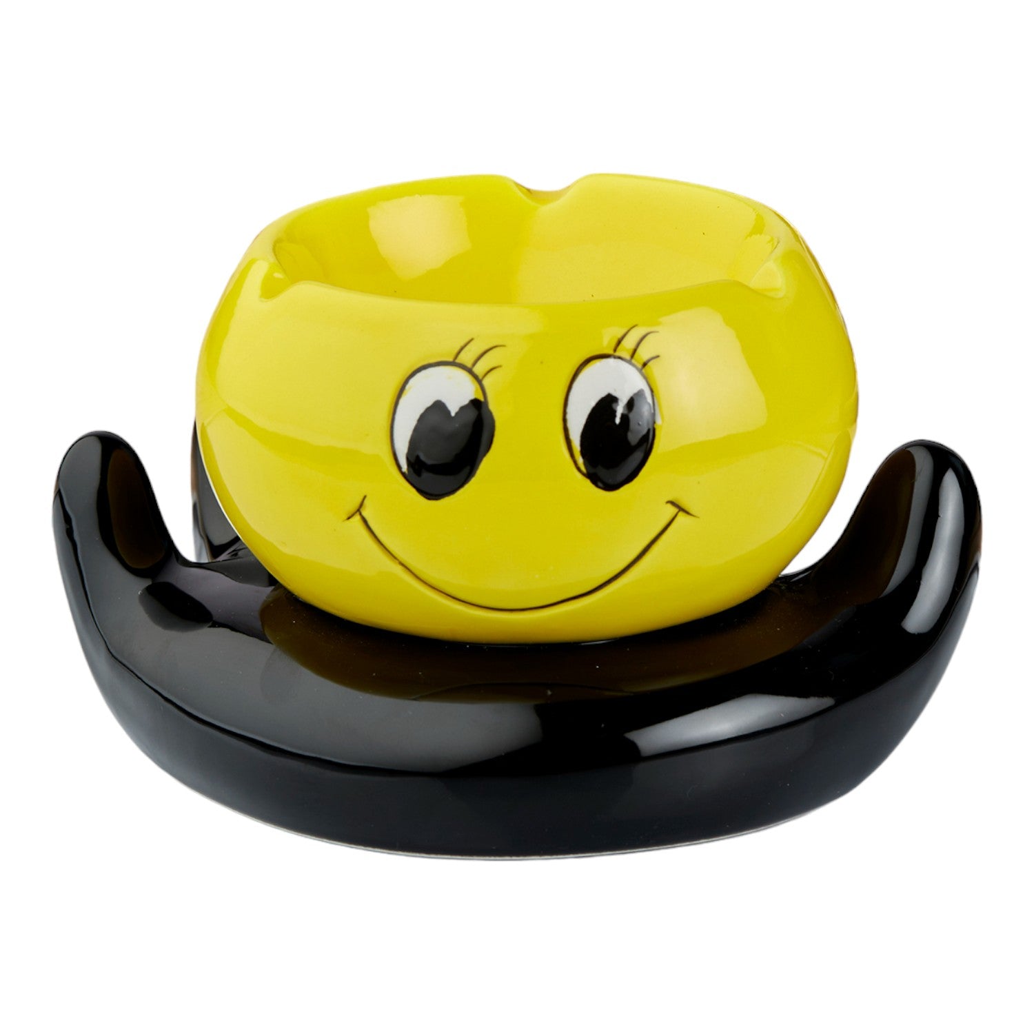 Kookee Ceramic Ashtrays, Yellow, ART10774