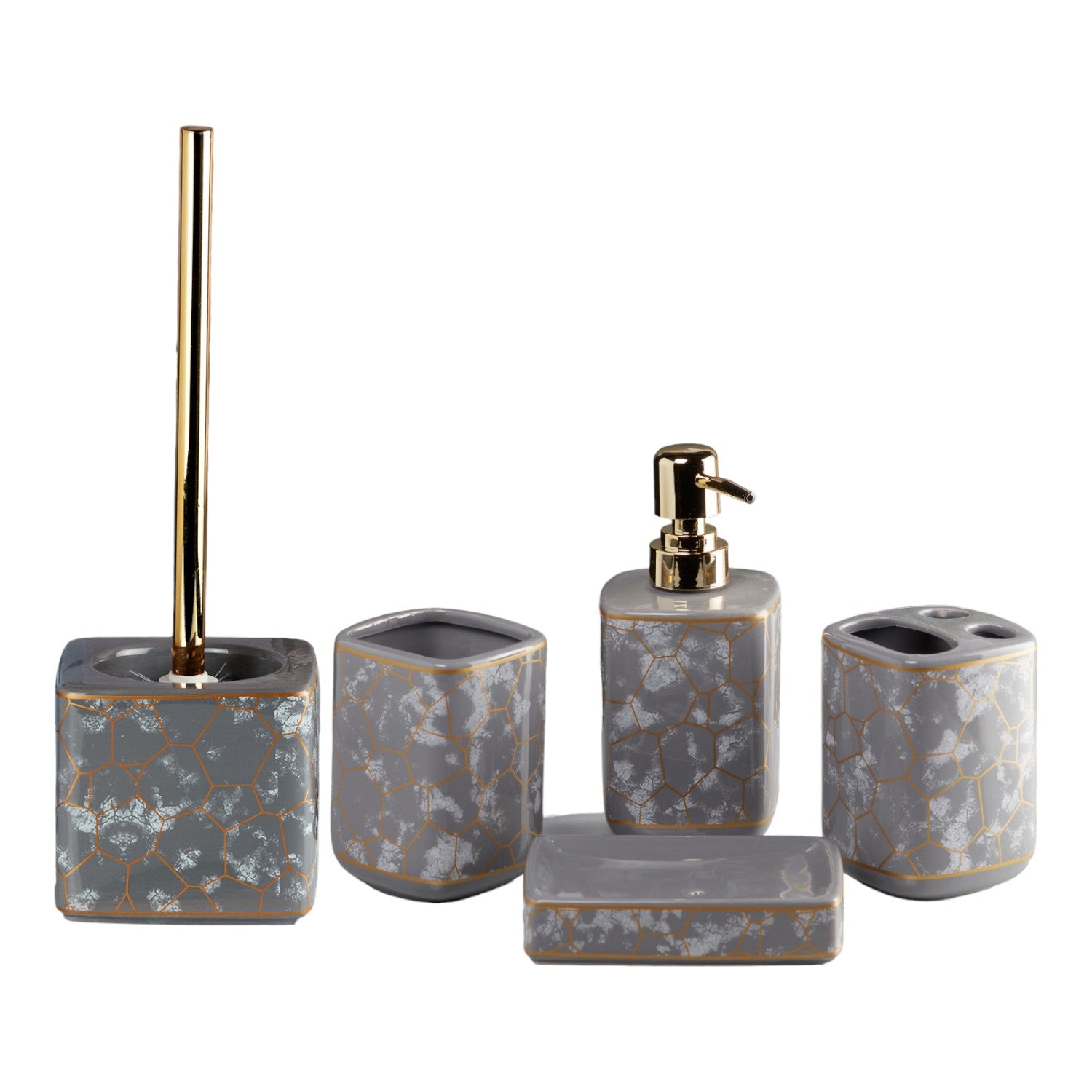Kookee Ceramic Bathroom Sets, Multi, ART11057