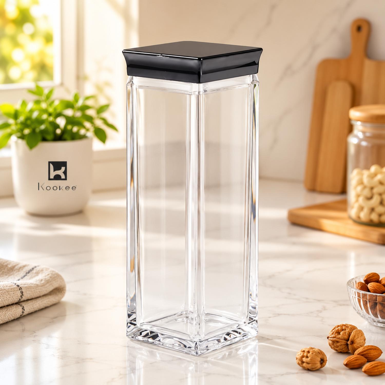 Kookee Canister Jars (Acrylic), Black, ART11083