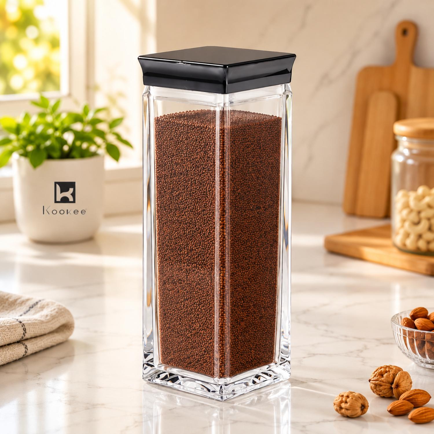 Kookee Canister Jars (Acrylic), Black, ART11083