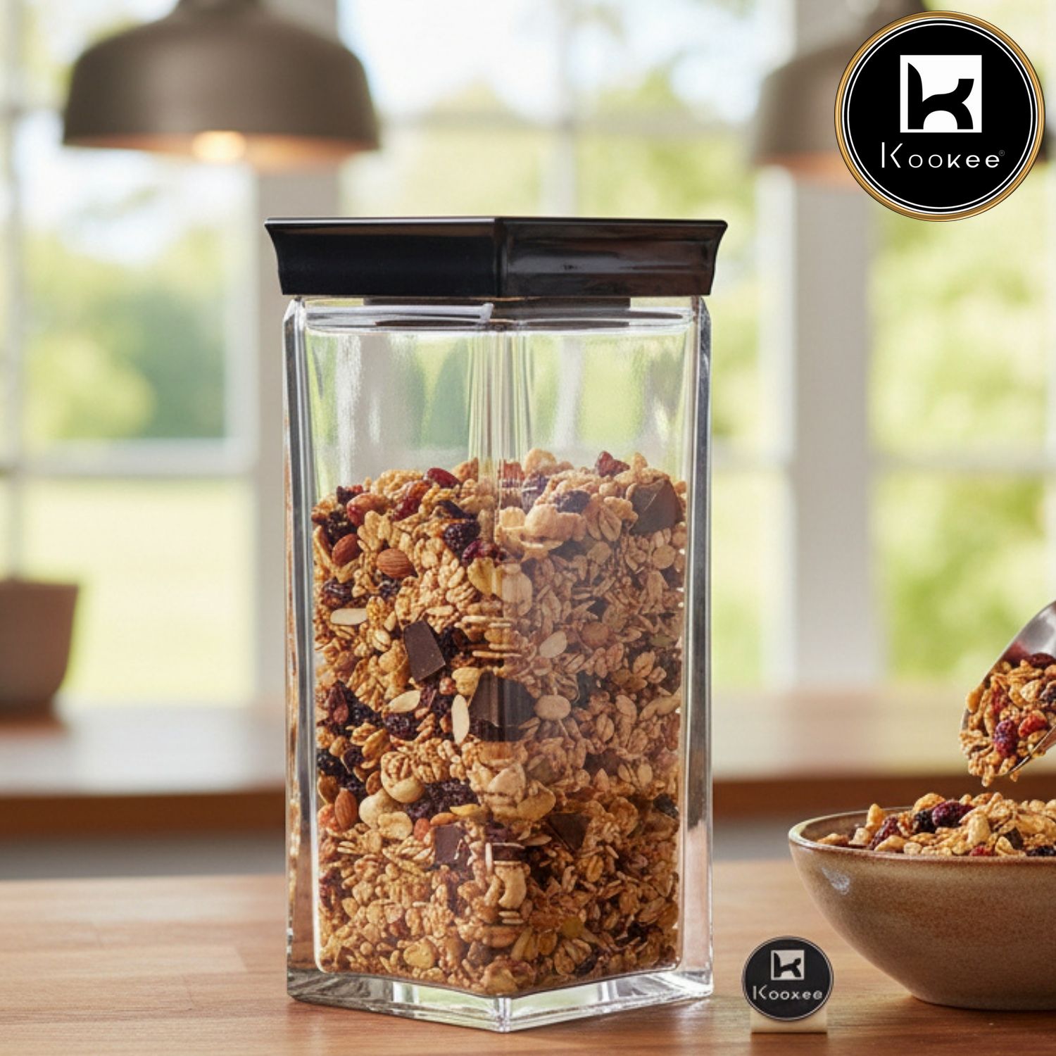 Kookee Canister Jars (Acrylic), Black, ART11083