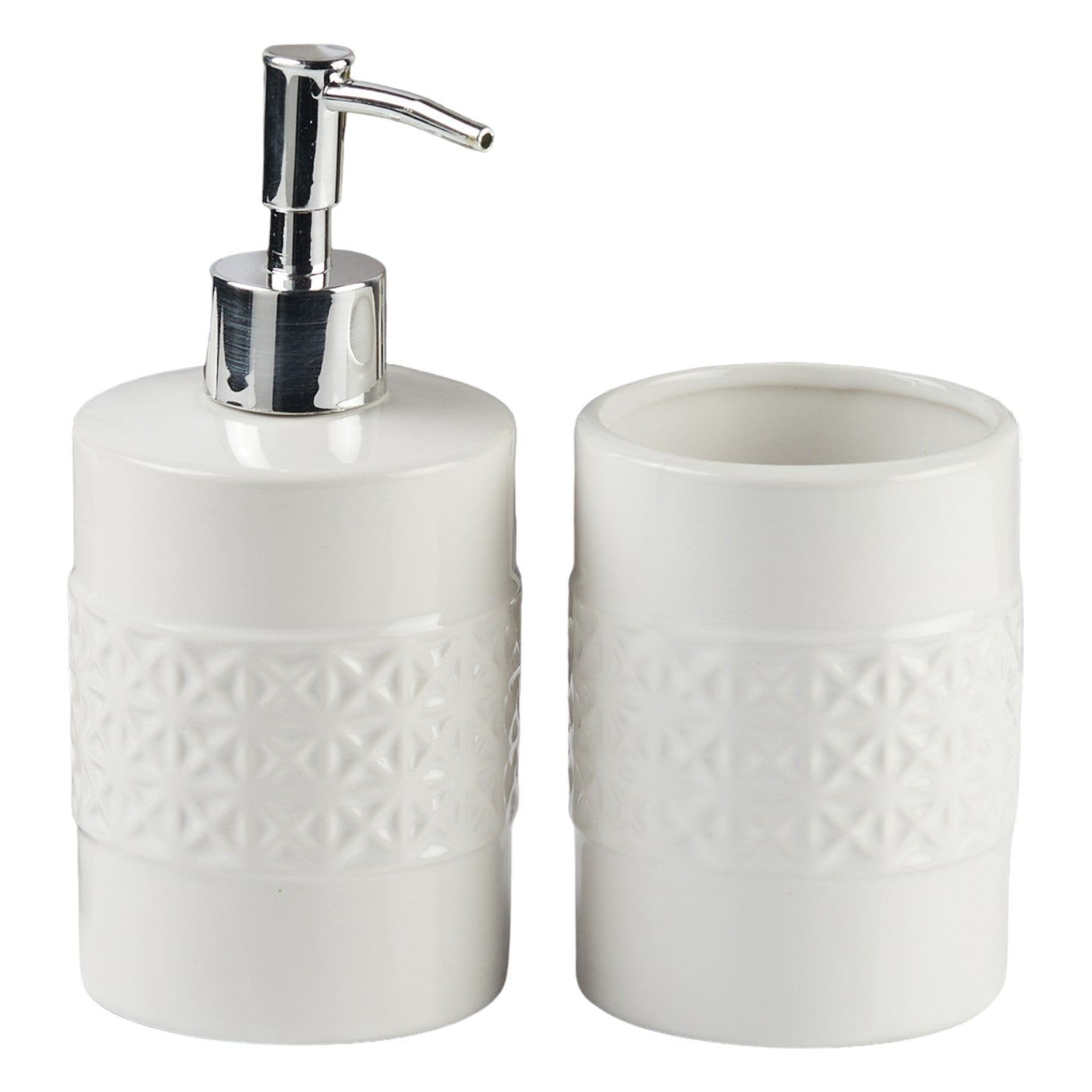Kookee Ceramic Bathroom Sets, White, ART11111
