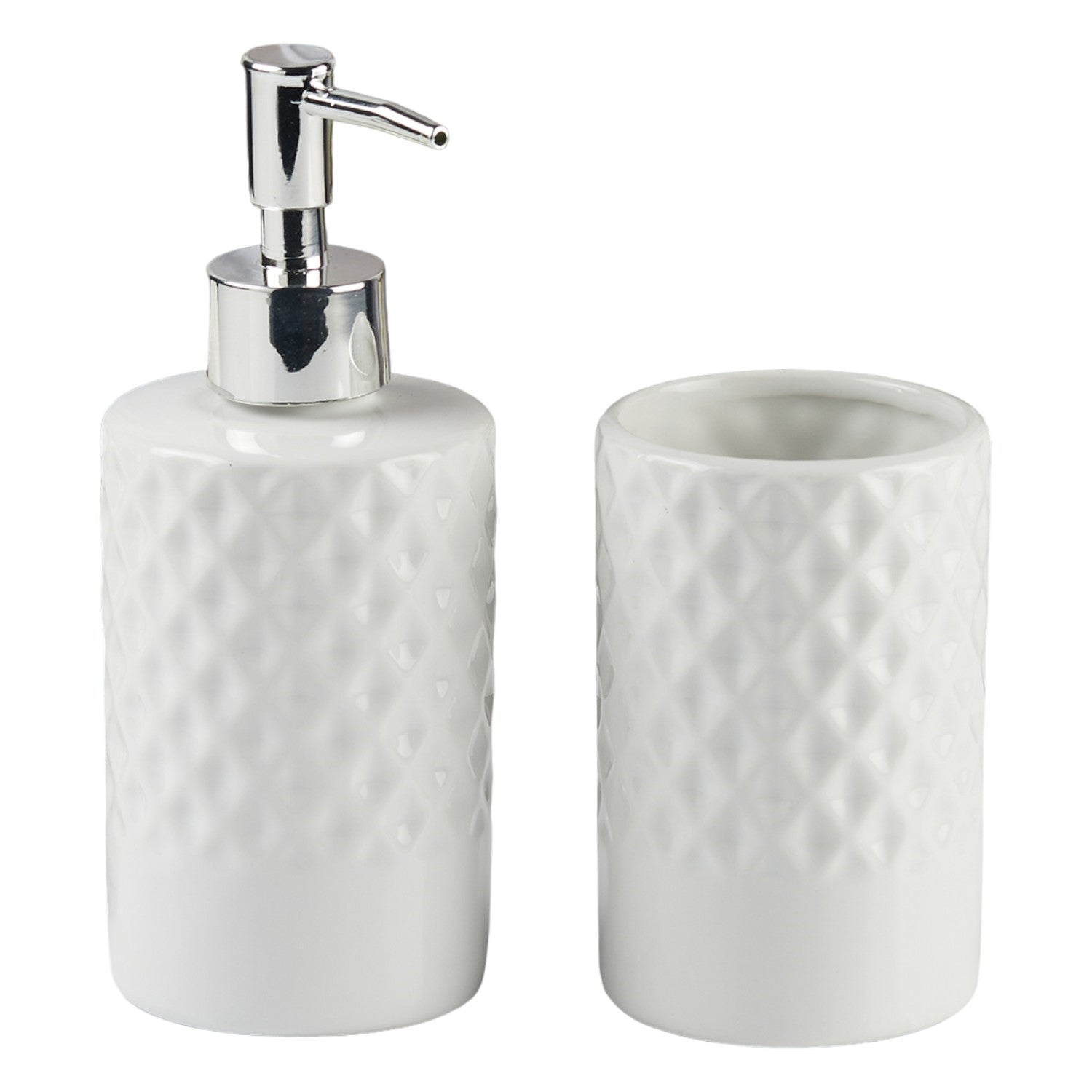 Kookee Ceramic Bathroom Sets, White, ART11120