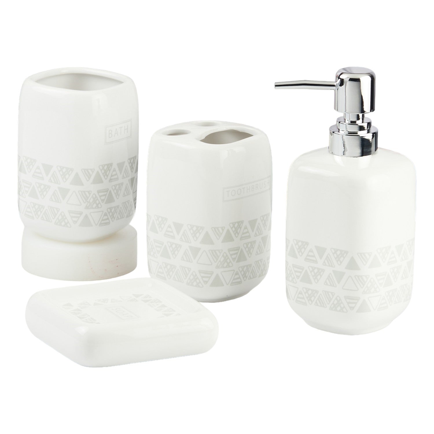 Kookee Ceramic Bathroom Sets, White, ART11125