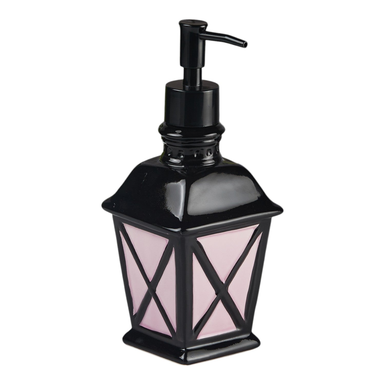 Ceramic Soap Dispenser for handwash for Bathroom, Pink, (Set of 1) (11158)