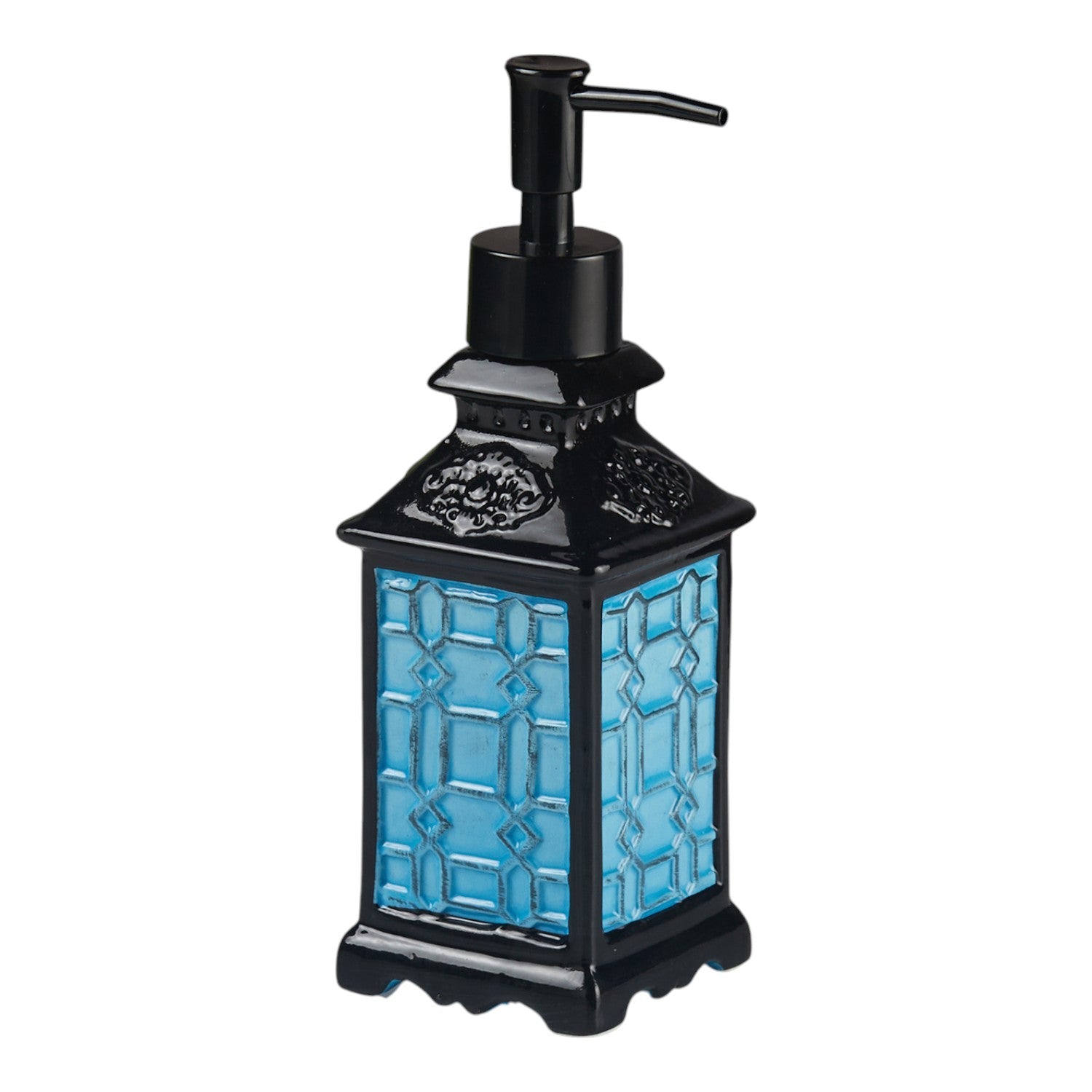 Ceramic Soap Dispenser for handwash for Bathroom, Blue, (Set of 1) (11160)