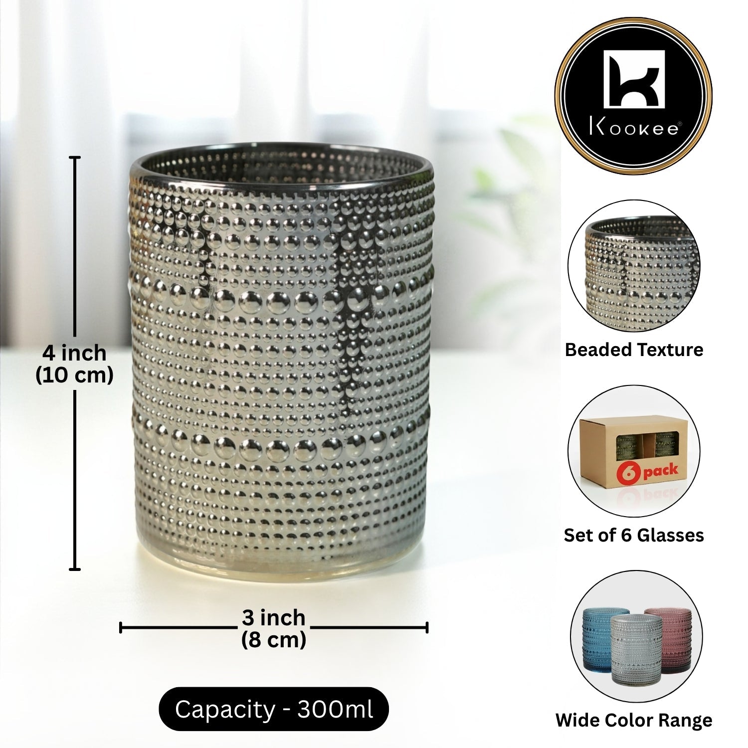 Jupiter Vintage Hobnail Old Fashioned Bubble Glasses (V-GLASS-005)