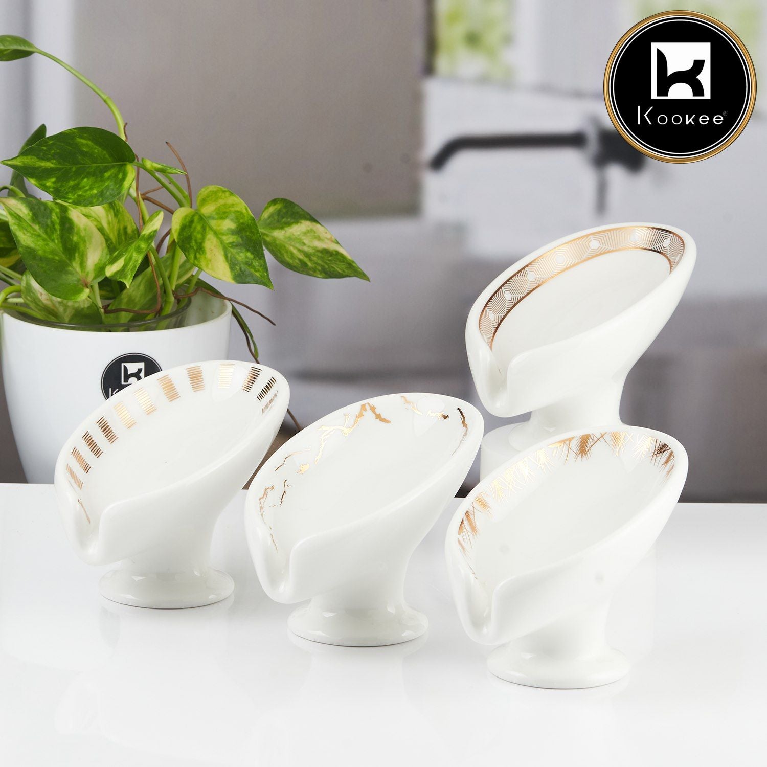 Kookee Soap Holders, White, ART11172