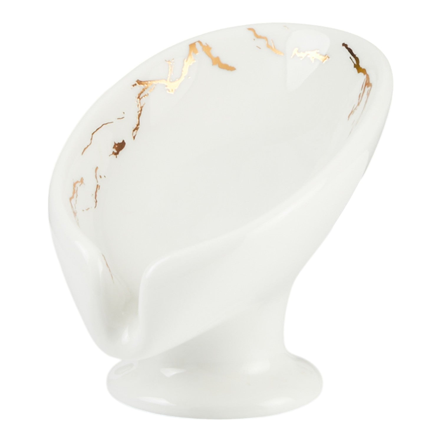 Ceramic Soap Holder Dish, Set of 1, White (11169)