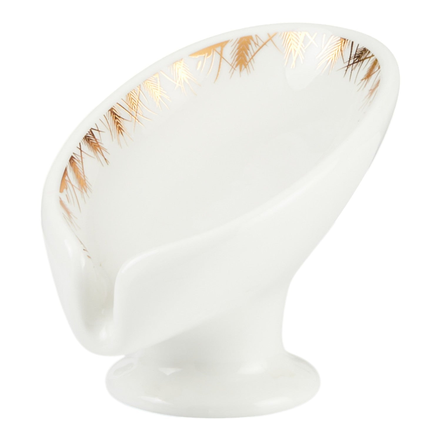 Ceramic Soap Holder Dish, Set of 1, White (11170)