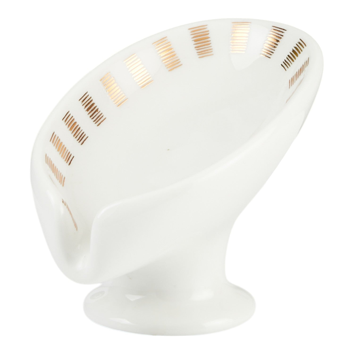 Ceramic Soap Holder Dish, Set of 1, White (11171)