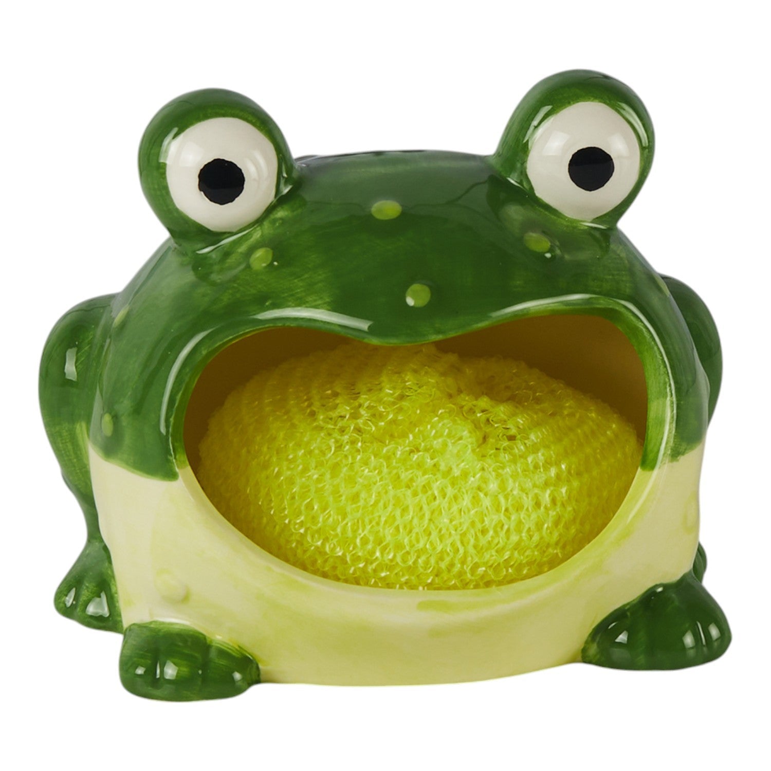 Ceramic Soap Holder Dish, Set of 1 Bathroom Accessories for Home, Green (11173)