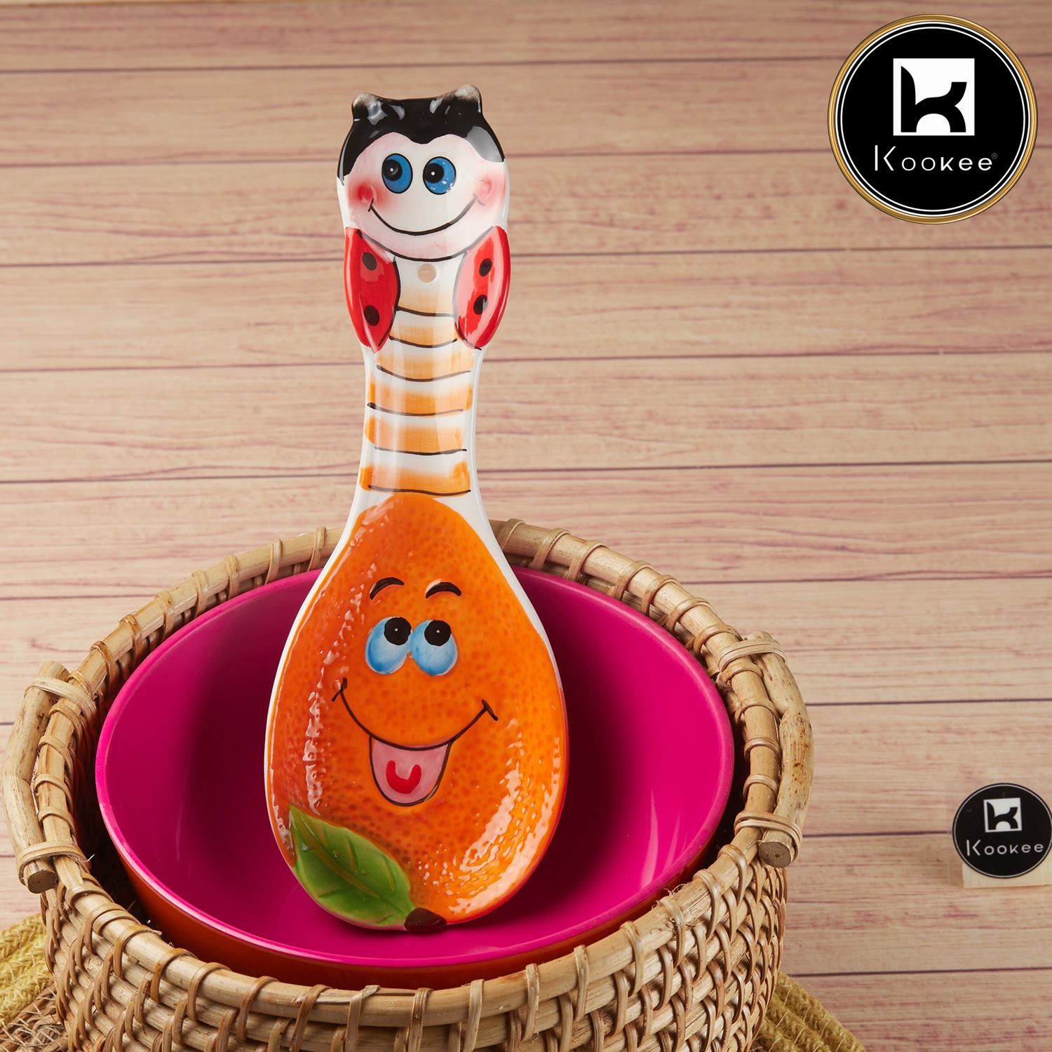 Kookee Serving Spoons, Orange, ART11175