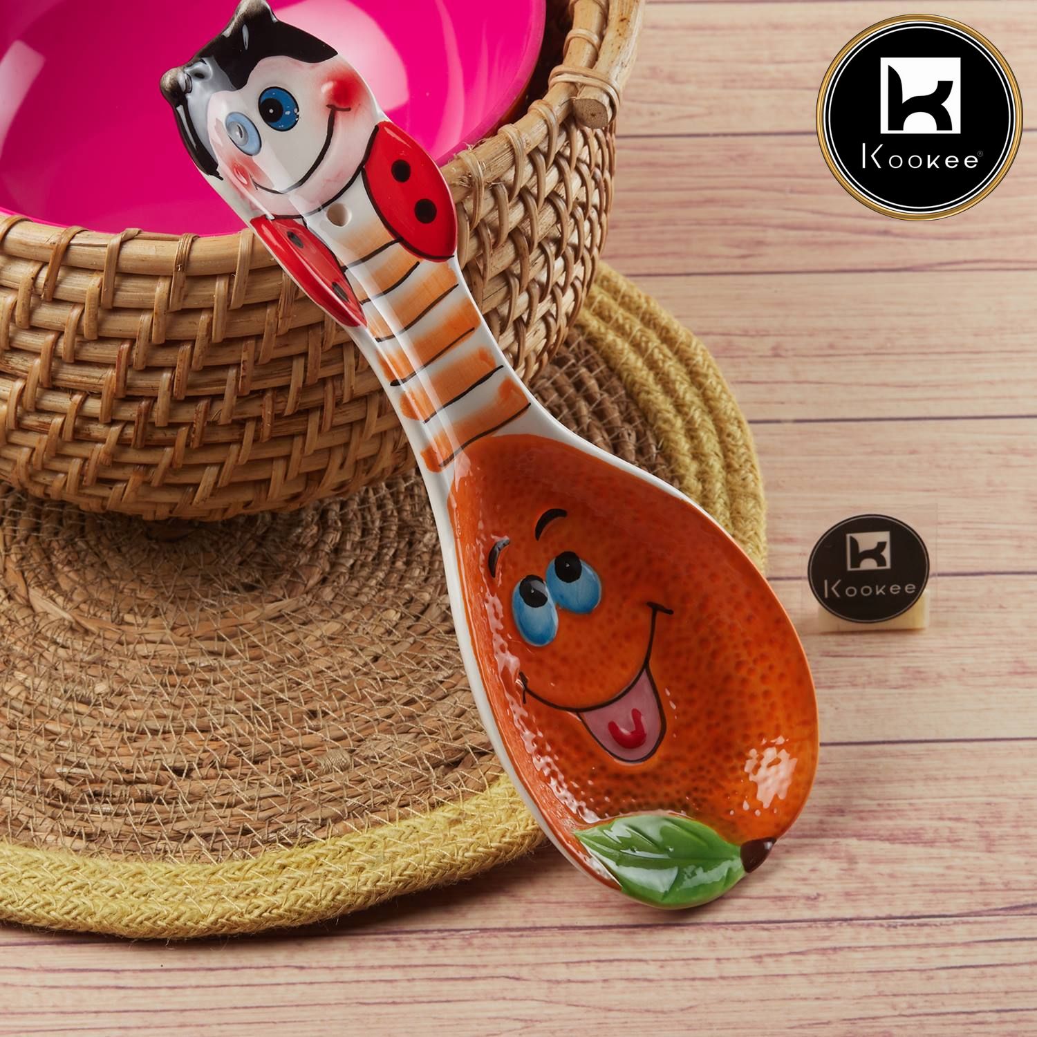 Kookee Serving Spoons, Orange, ART11175