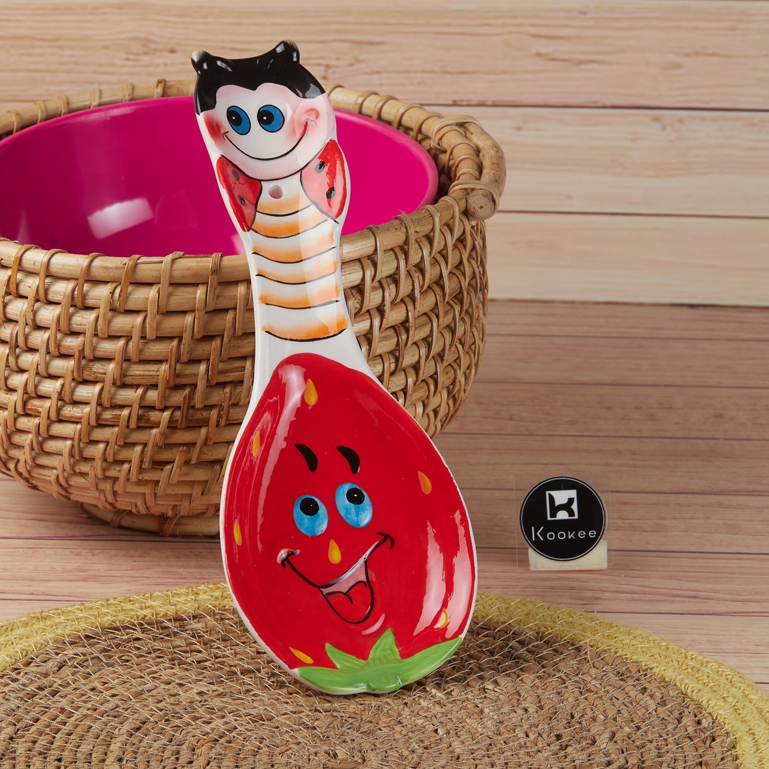 Ceramic Serving Spoon with Cartoon Design, Set of 1 (11174)