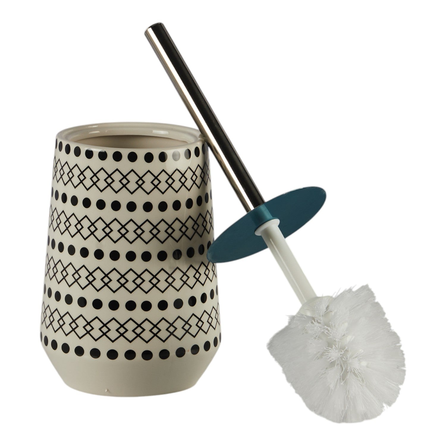 Kookee Ceramic Toilet Brush Holders, White, ART11178
