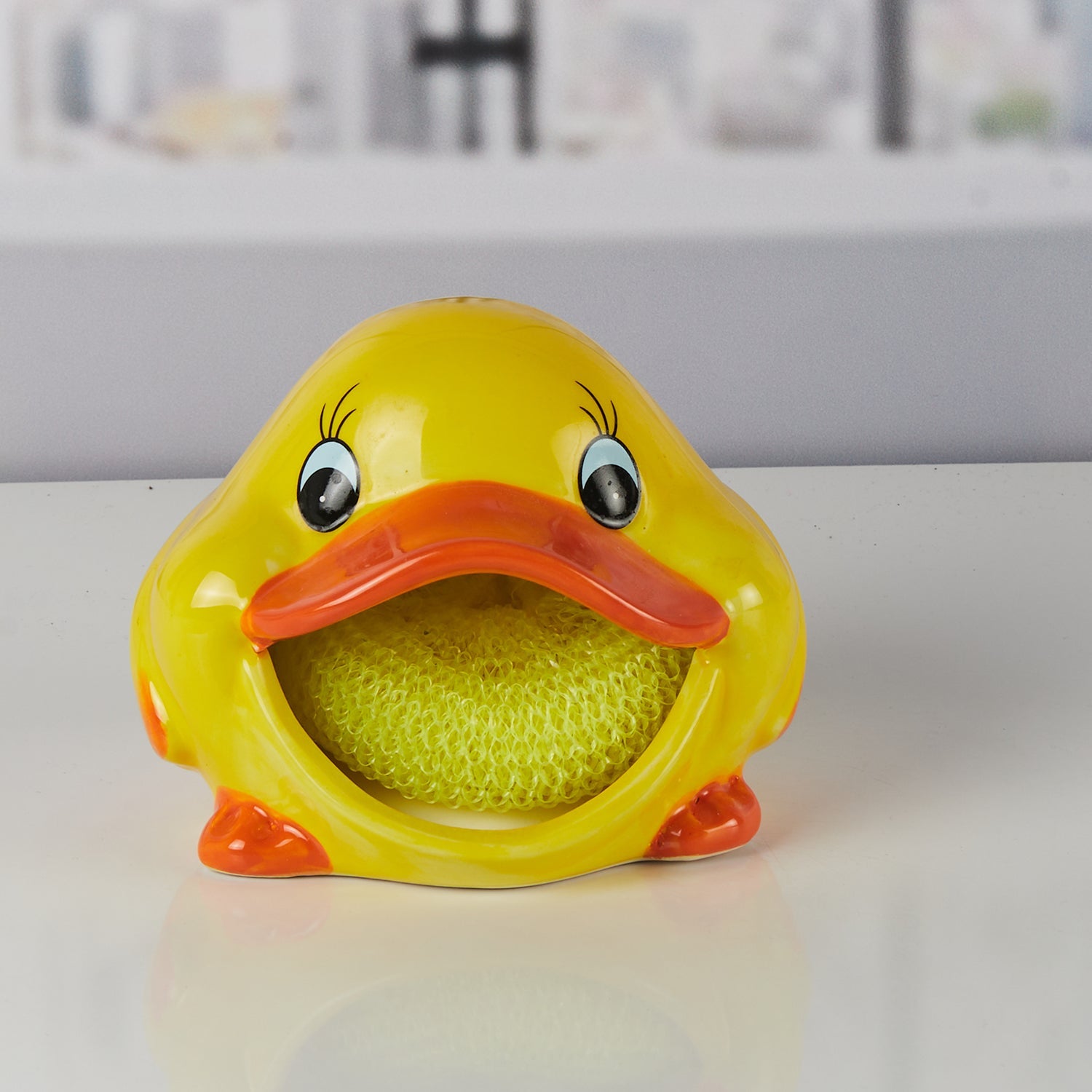 Ceramic Soap Holder Dish, Set of 1 Bathroom Accessories for Home, Yellow (11187)