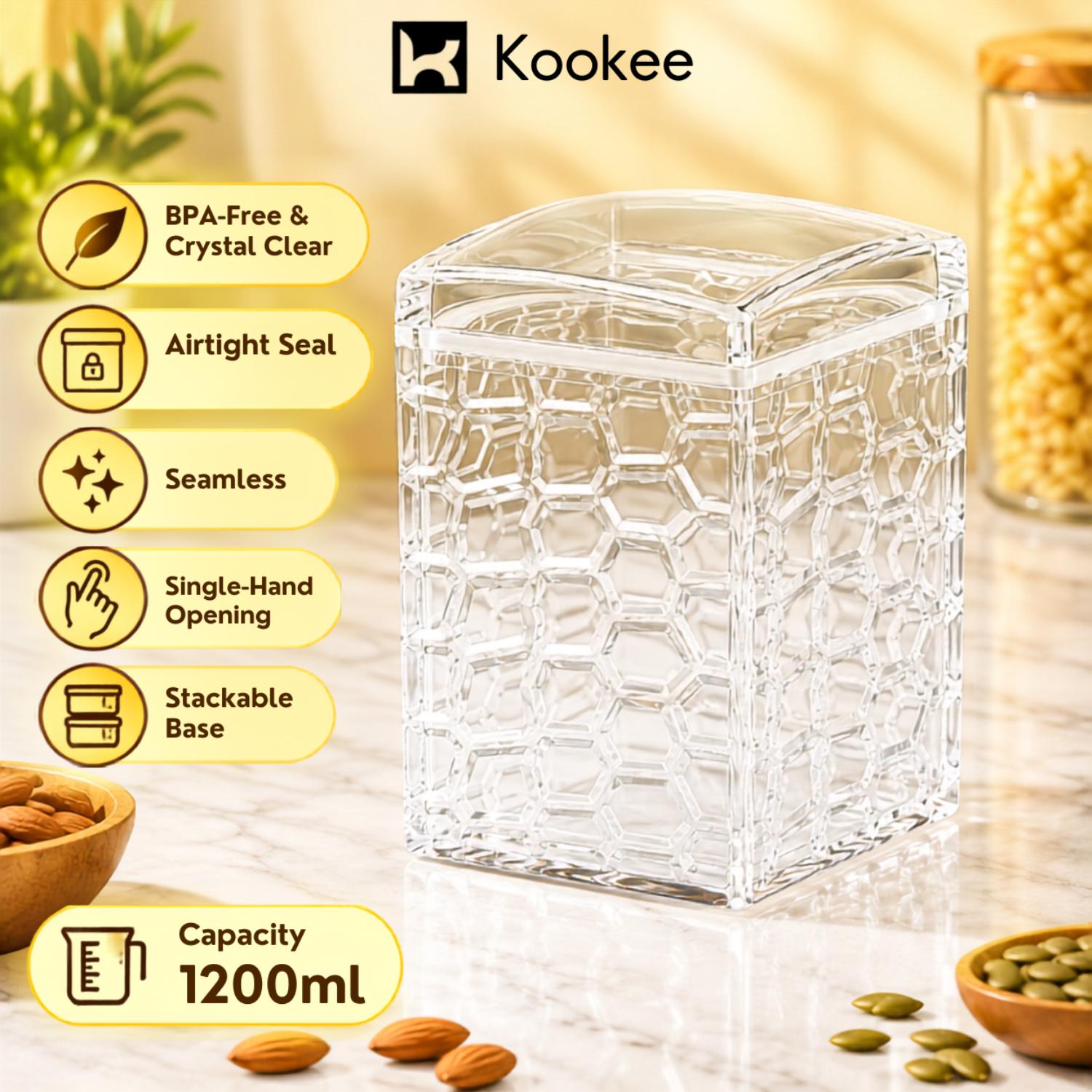 Kookee Canister Jars (Acrylic), Transparent, ART11192