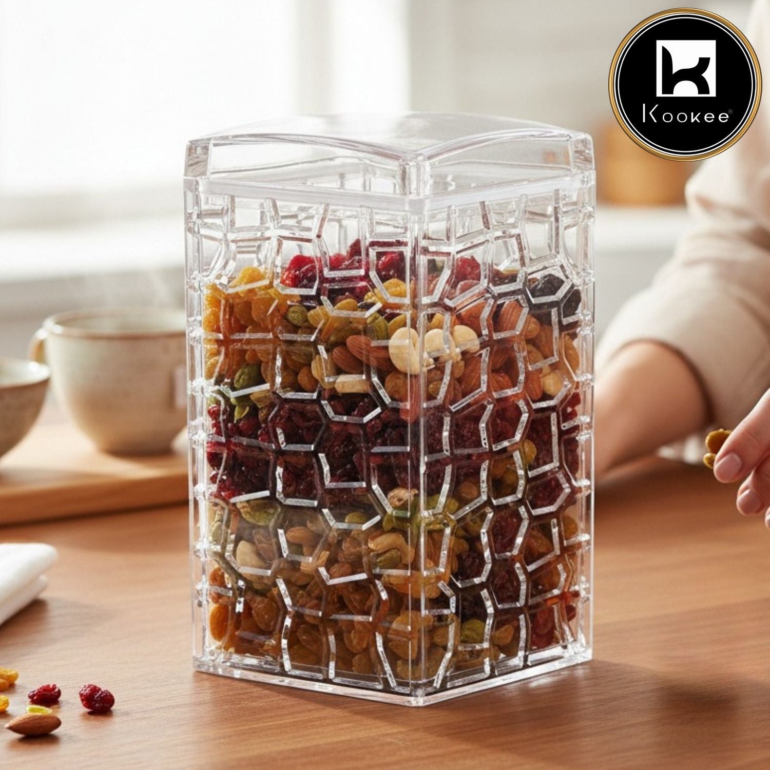Kookee Canister Jars (Acrylic), Transparent, ART11192
