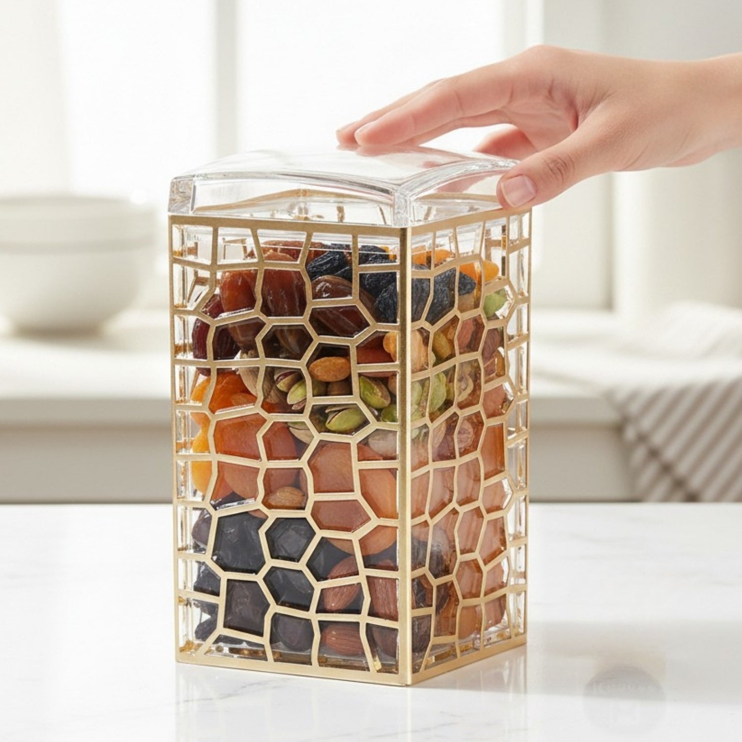 Canister Jars (Acrylic), Gold, ART11195