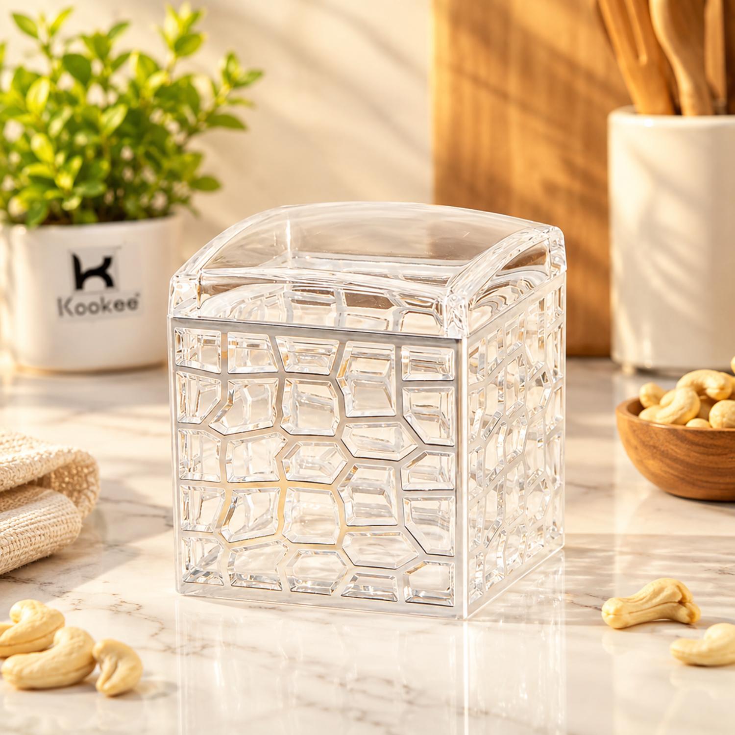 Kookee Canister Jars (Acrylic), Silver, ART11196