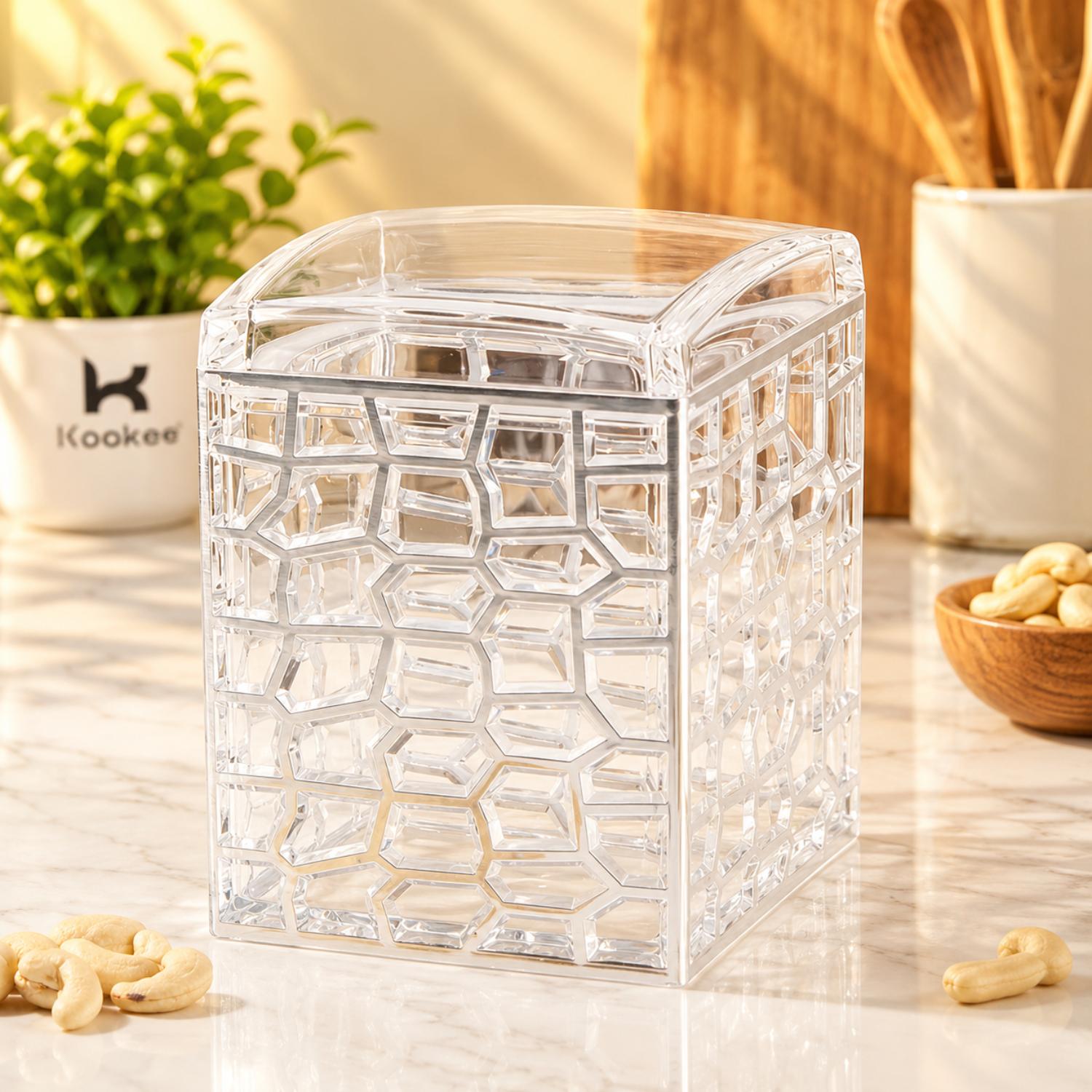 Kookee Canister Jars (Acrylic), Silver, ART11197