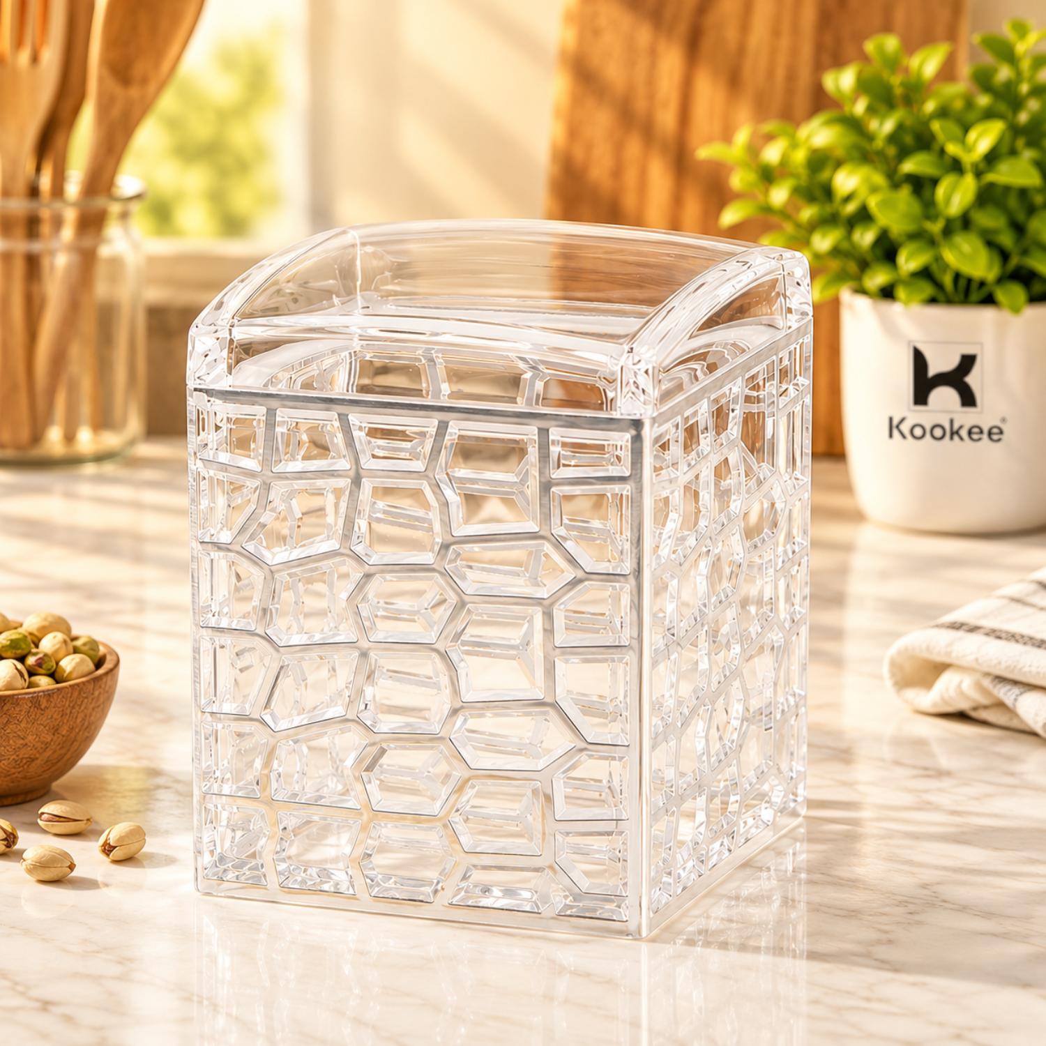 Kookee Canister Jars (Acrylic), Silver, ART11198