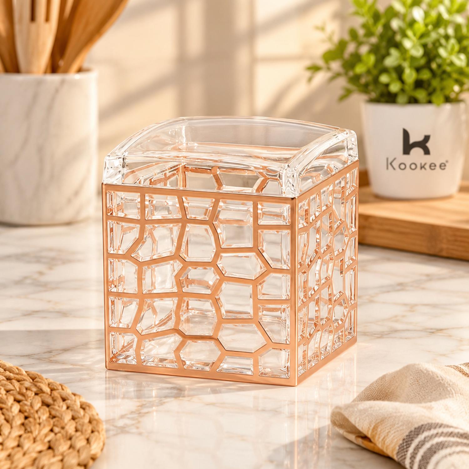 Kookee Canister Jars (Acrylic), Rose Gold, ART11199