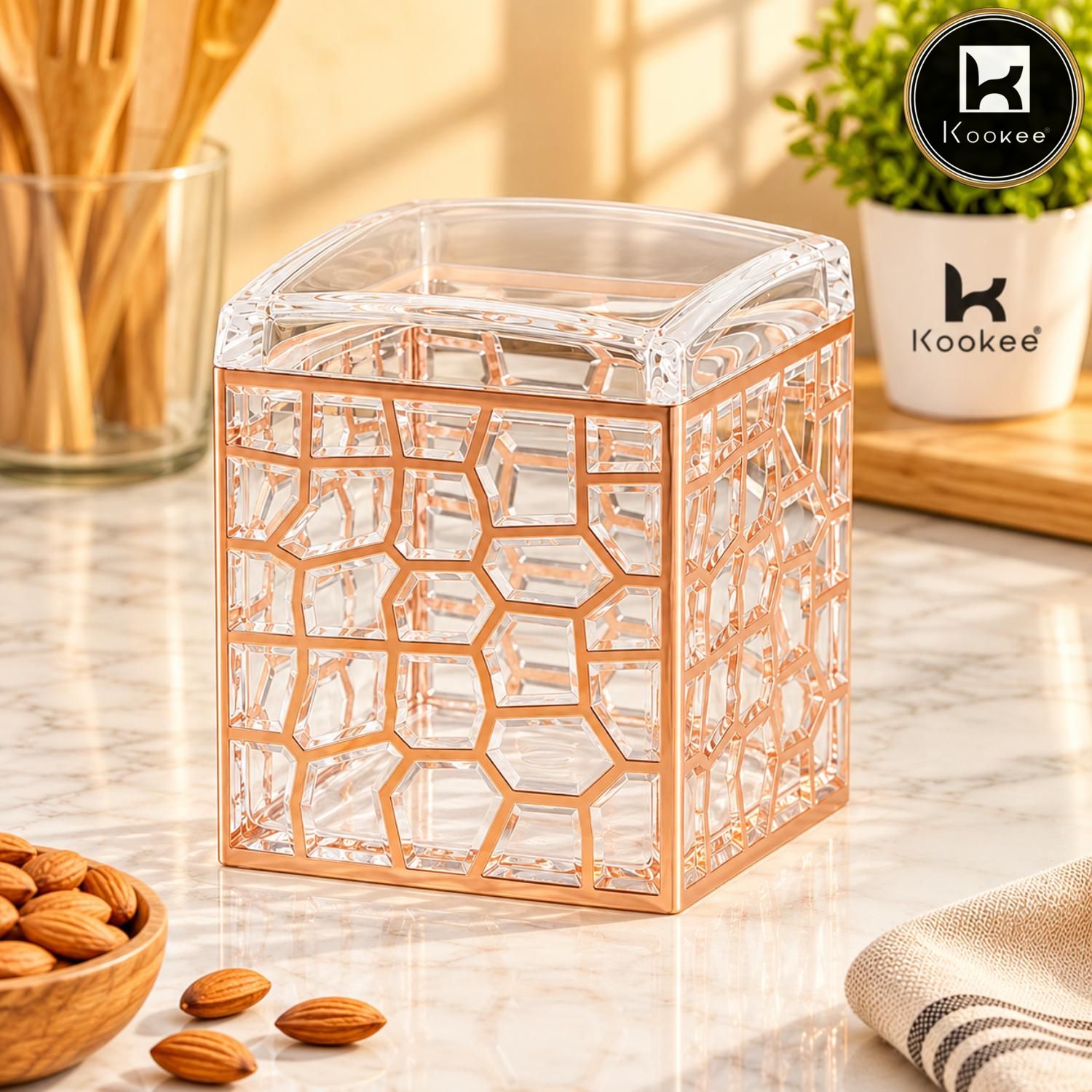 Kookee Canister Jars (Acrylic), Rose Gold, ART11201