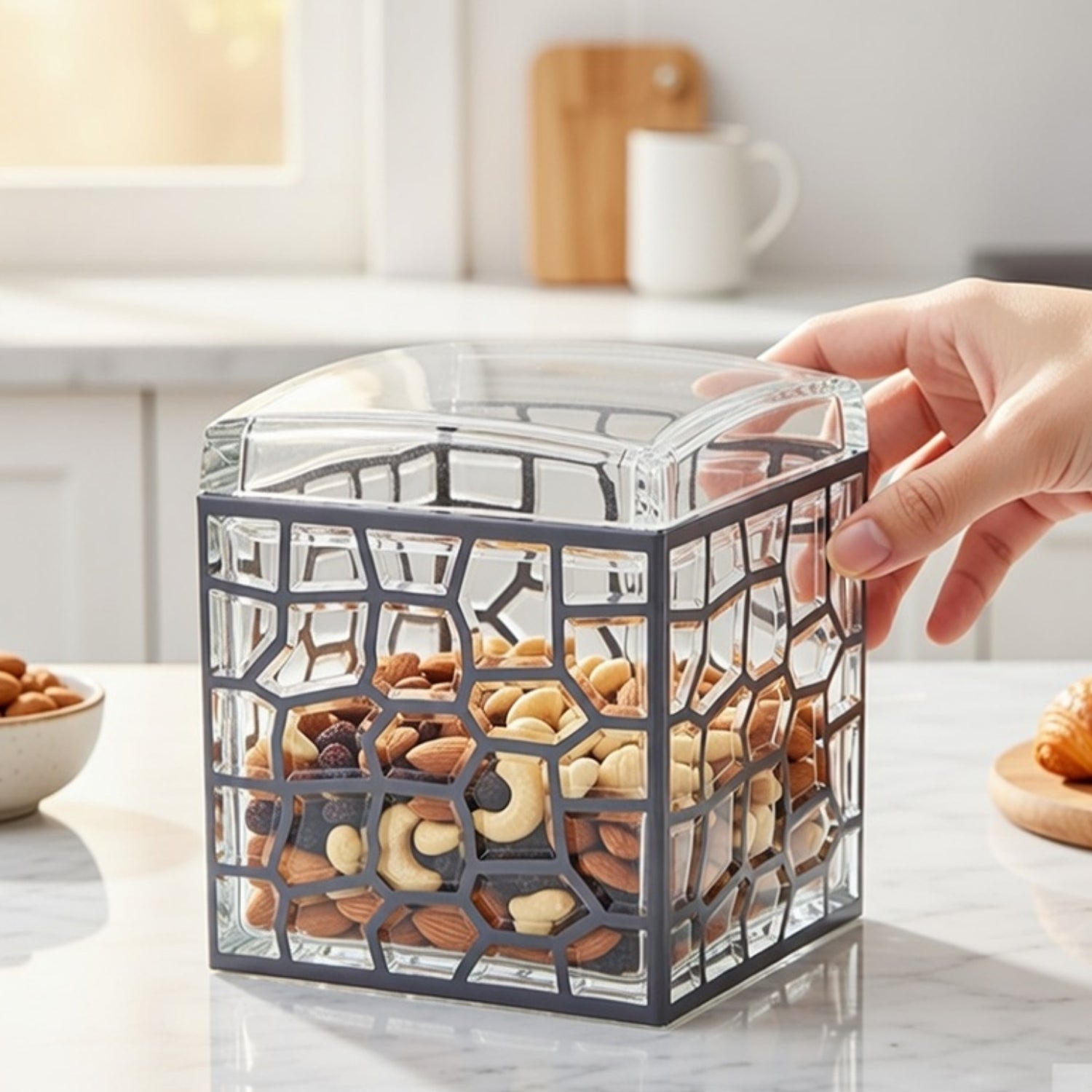 Canister Jars (Acrylic), Black, ART11202