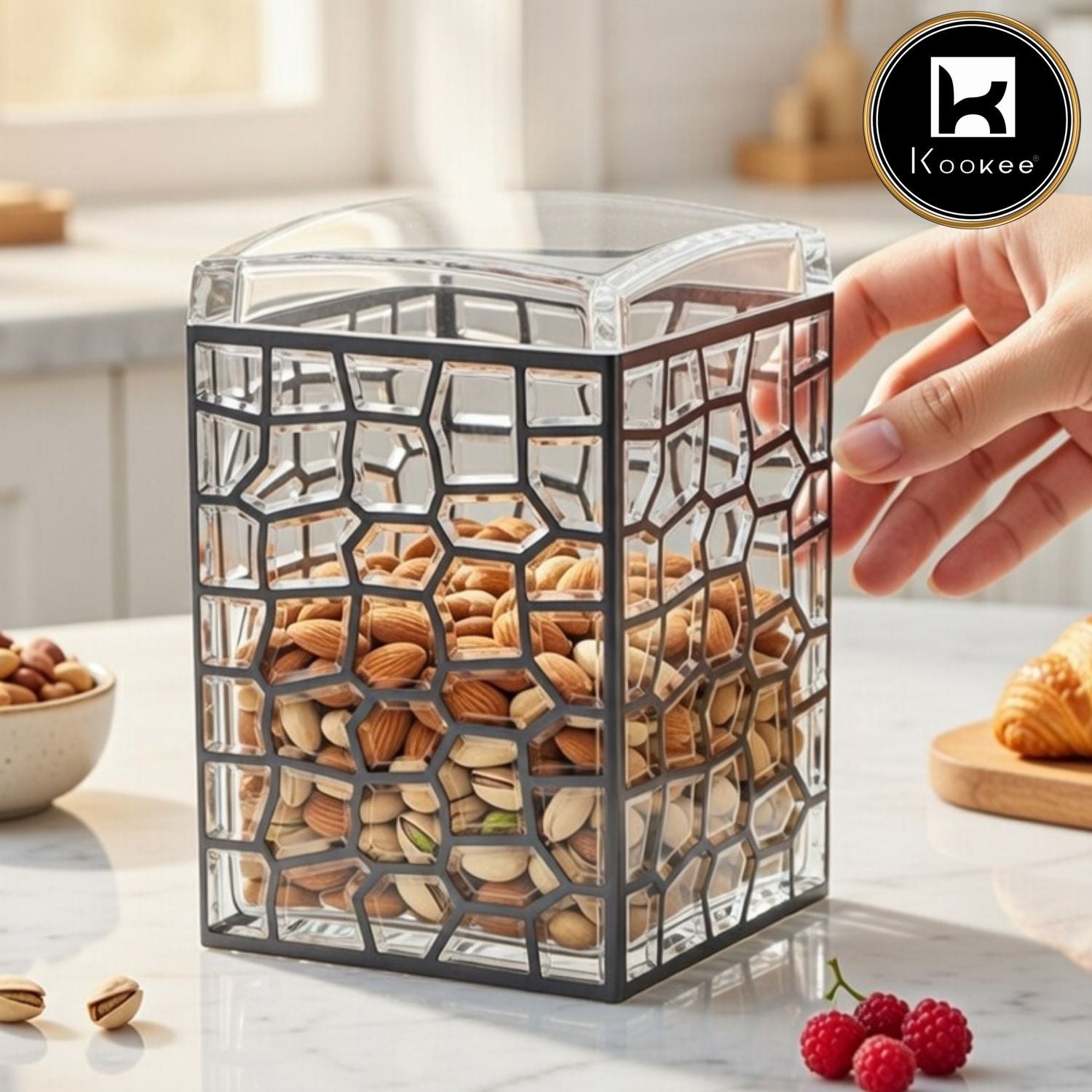 Kookee Canister Jars (Acrylic), Black, ART11203