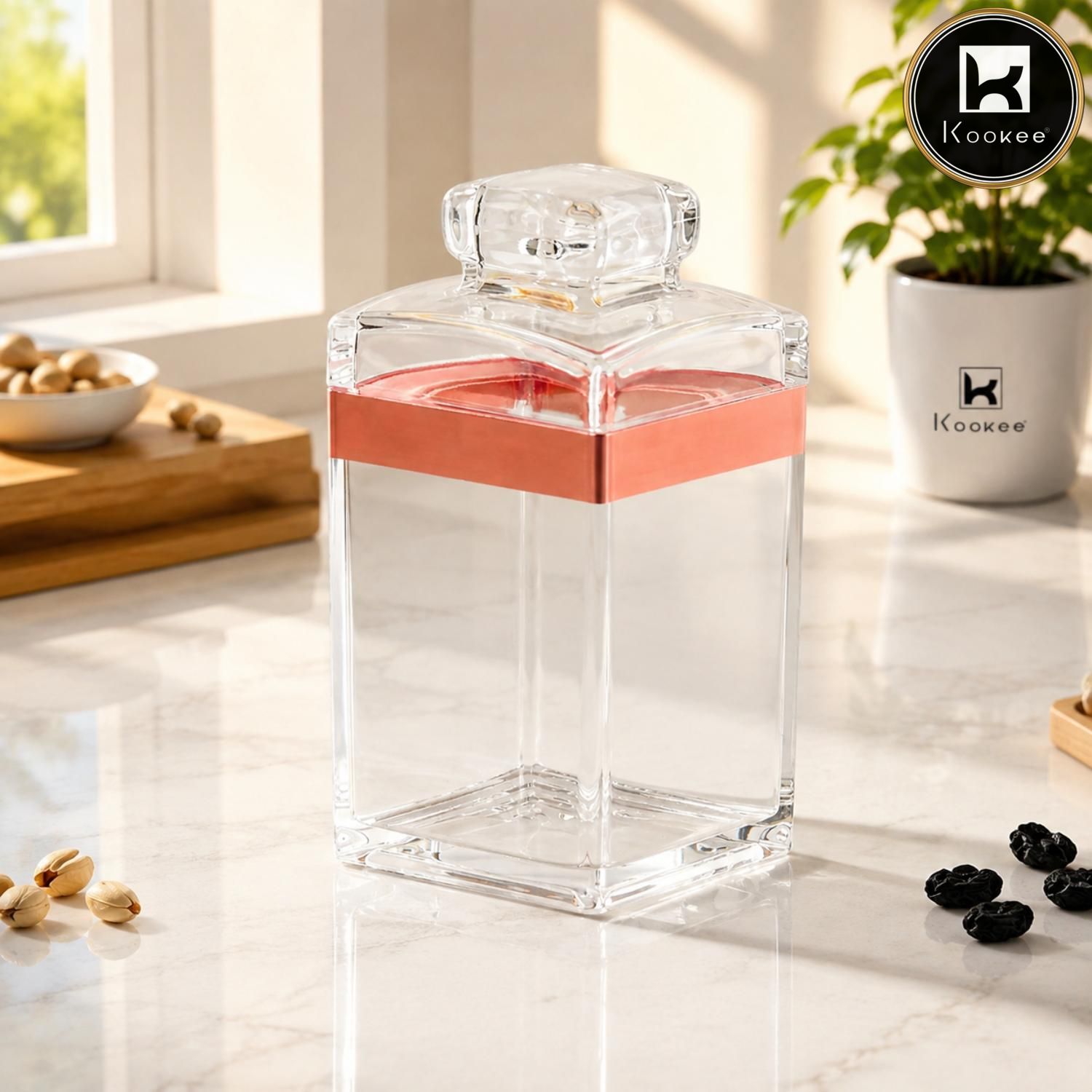 Kookee Canister Jars (Acrylic), Rose Gold, ART11206