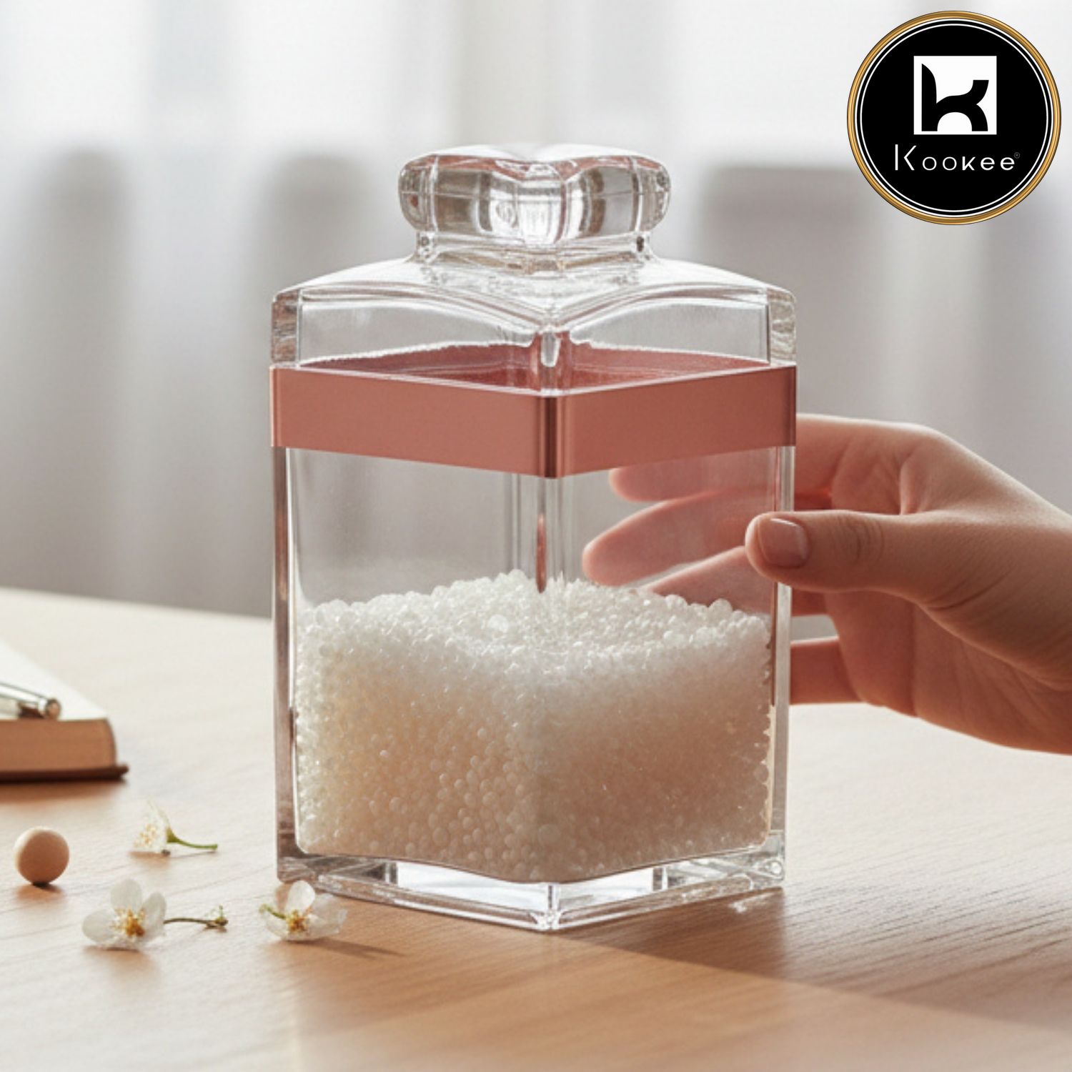 Kookee Canister Jars (Acrylic), Rose Gold, ART11206