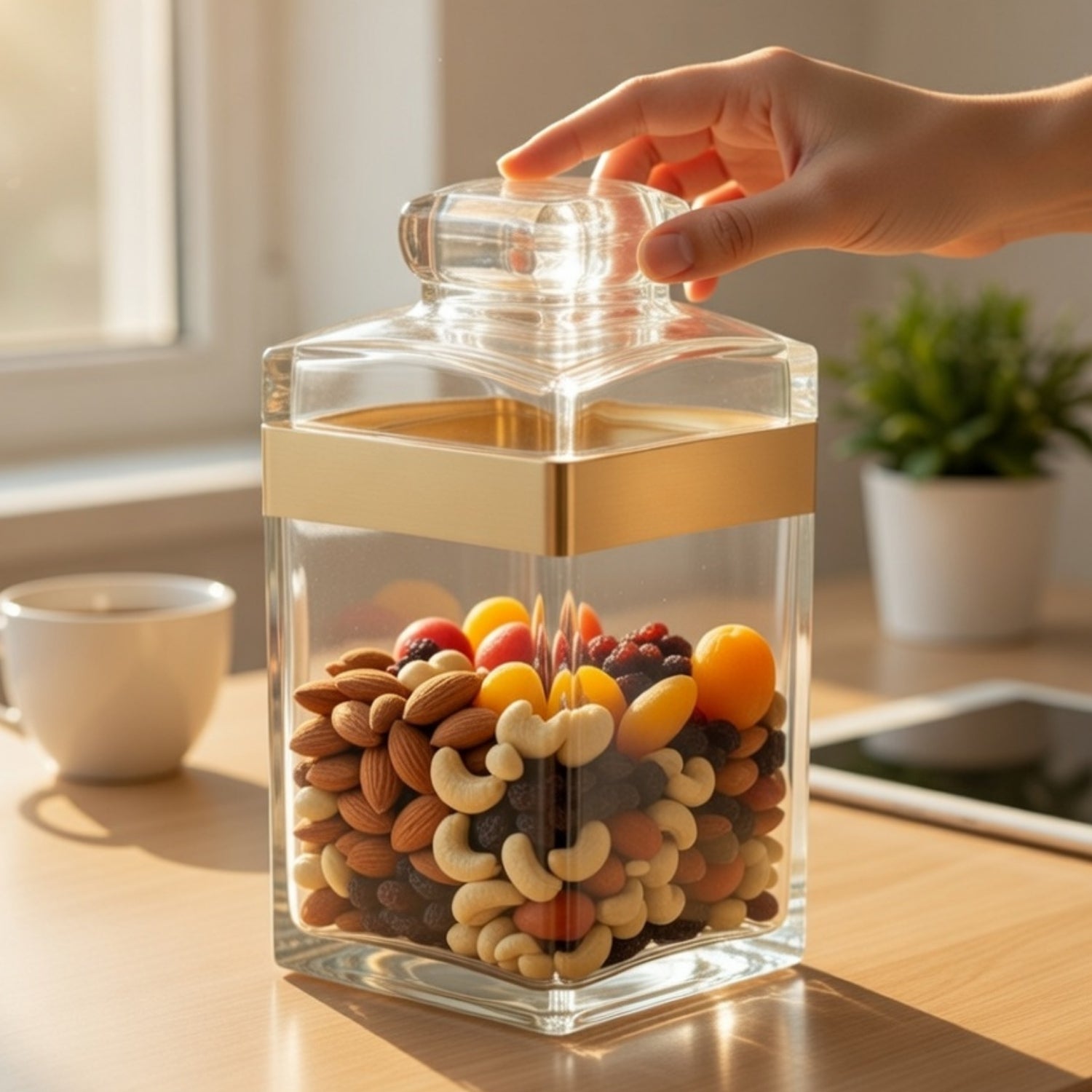 Canister Jars (Acrylic), Gold, ART11210