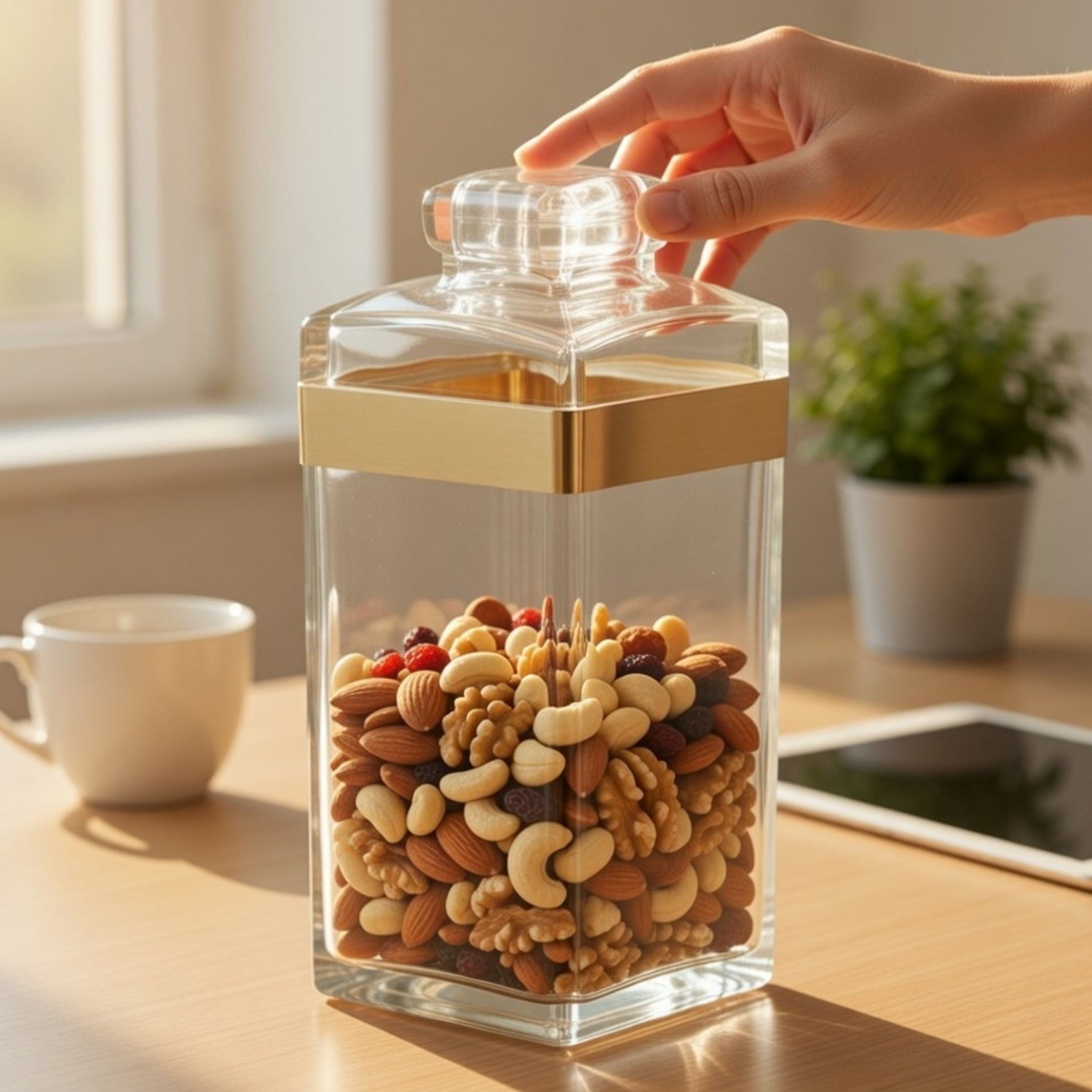 Canister Jars (Acrylic), Gold, ART11211