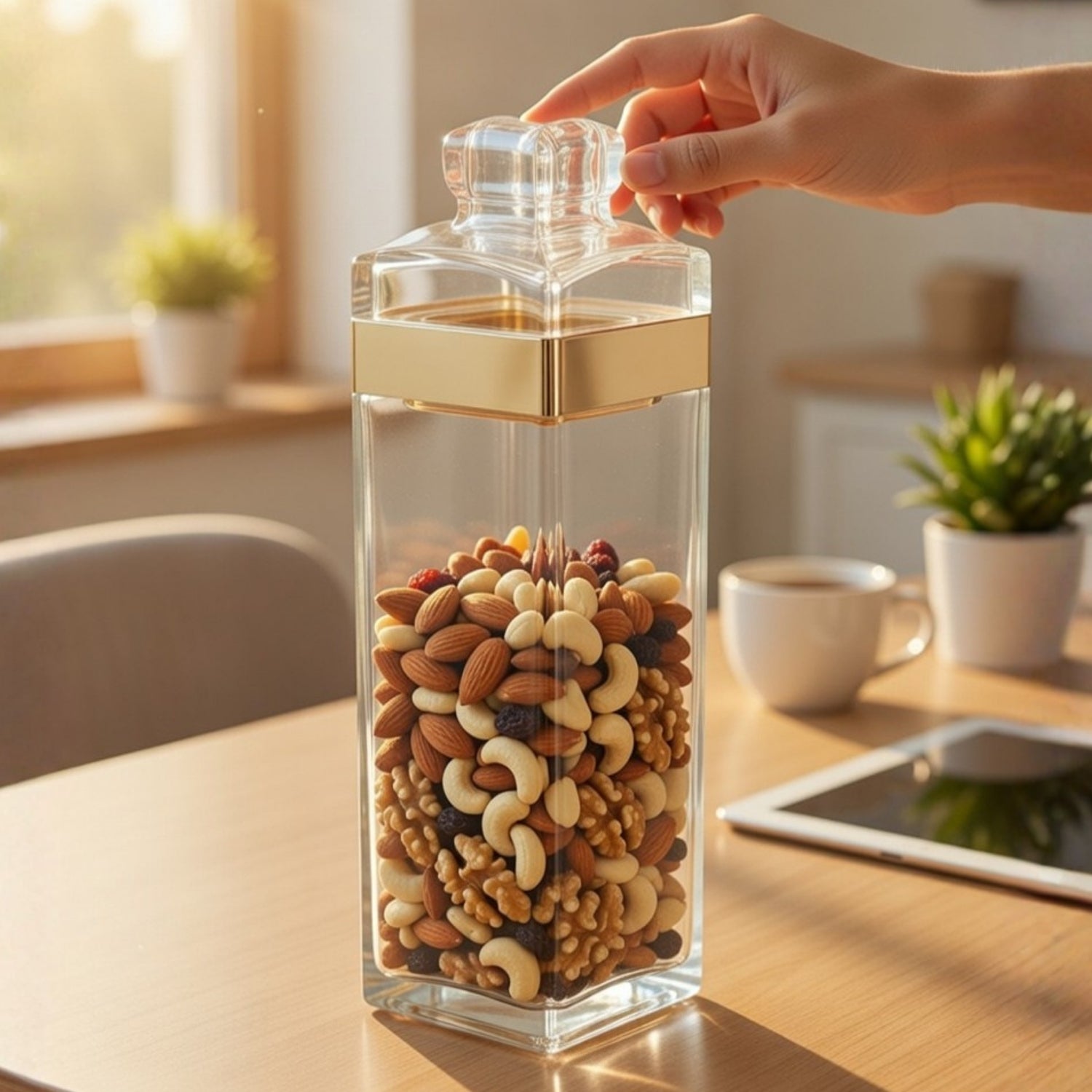 Canister Jars (Acrylic), Gold, ART11212