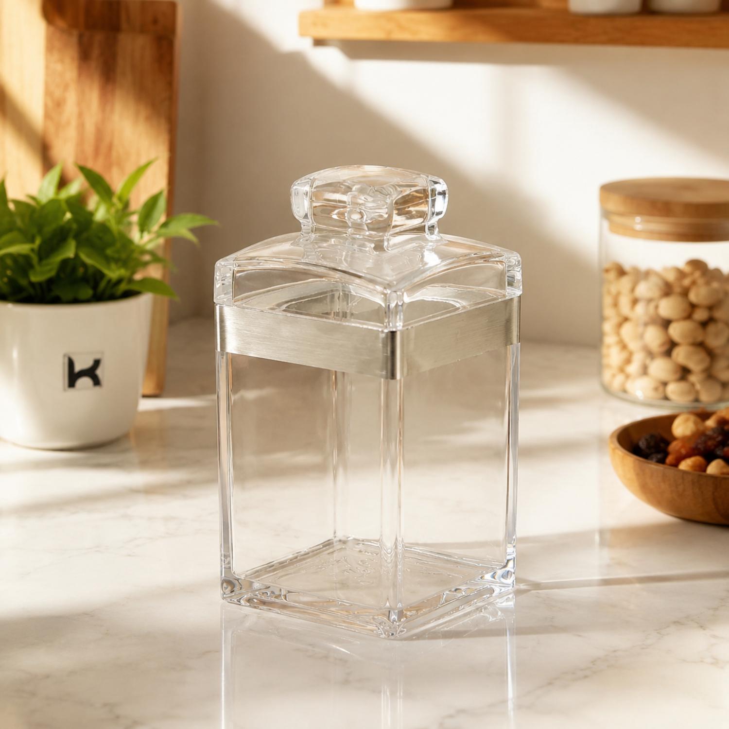 Kookee Canister Jars (Acrylic), Silver, ART11214