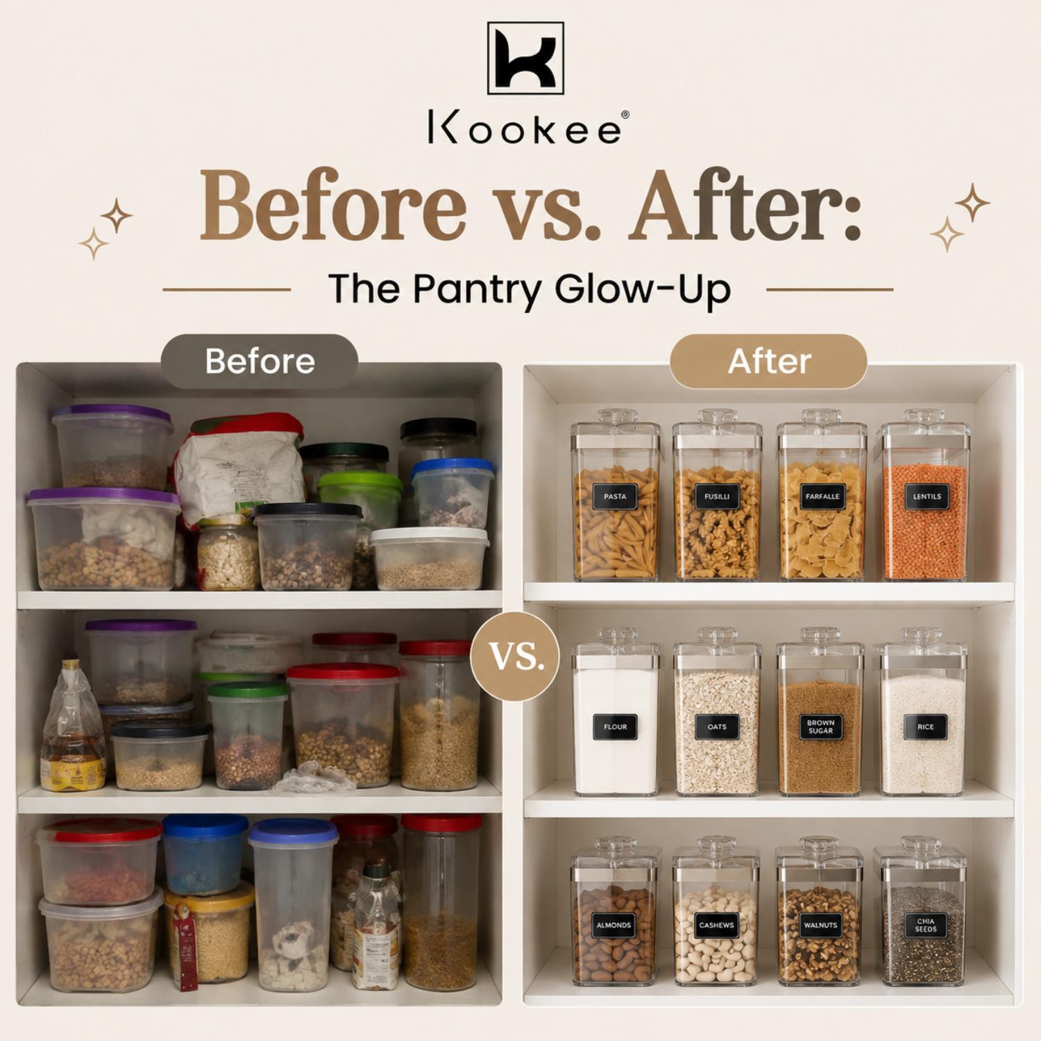 Kookee Canister Jars (Acrylic), Silver, ART11214