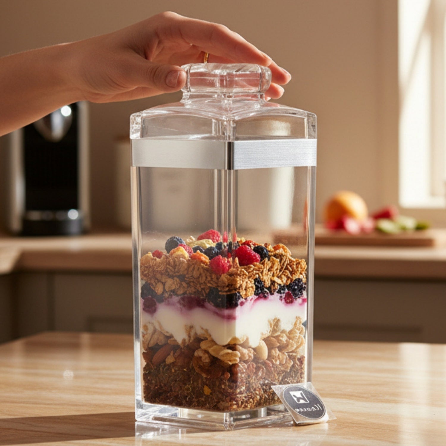 Canister Jars (Acrylic), Silver, ART11216