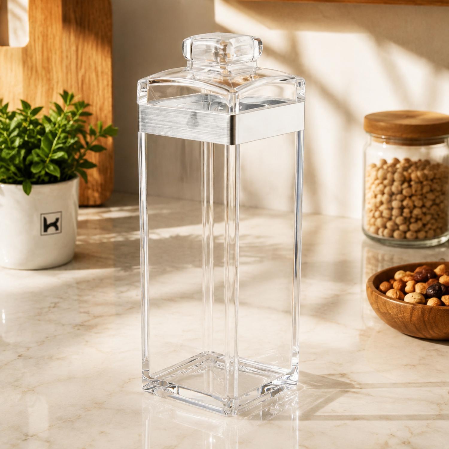 Kookee Canister Jars (Acrylic), Silver, ART11216
