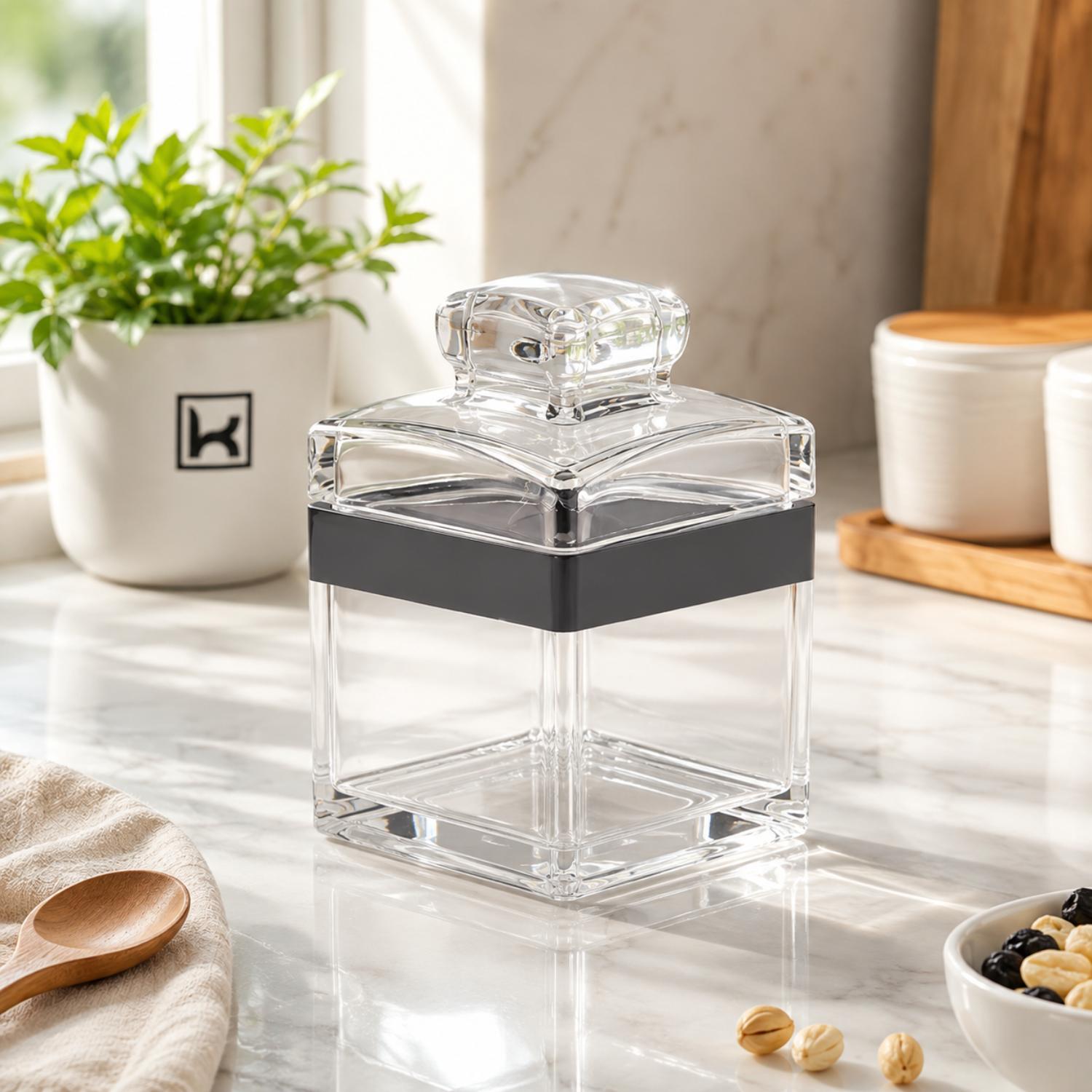 Kookee Canister Jars (Acrylic), Black, ART11217