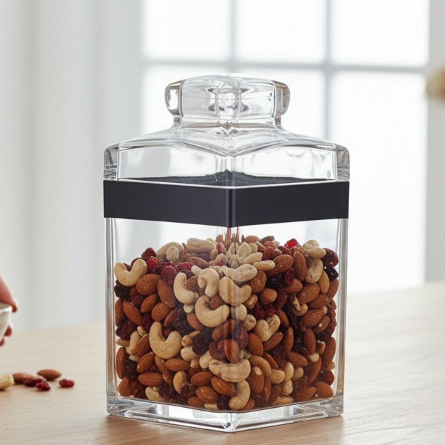 Canister Jars (Acrylic), Black, ART11218